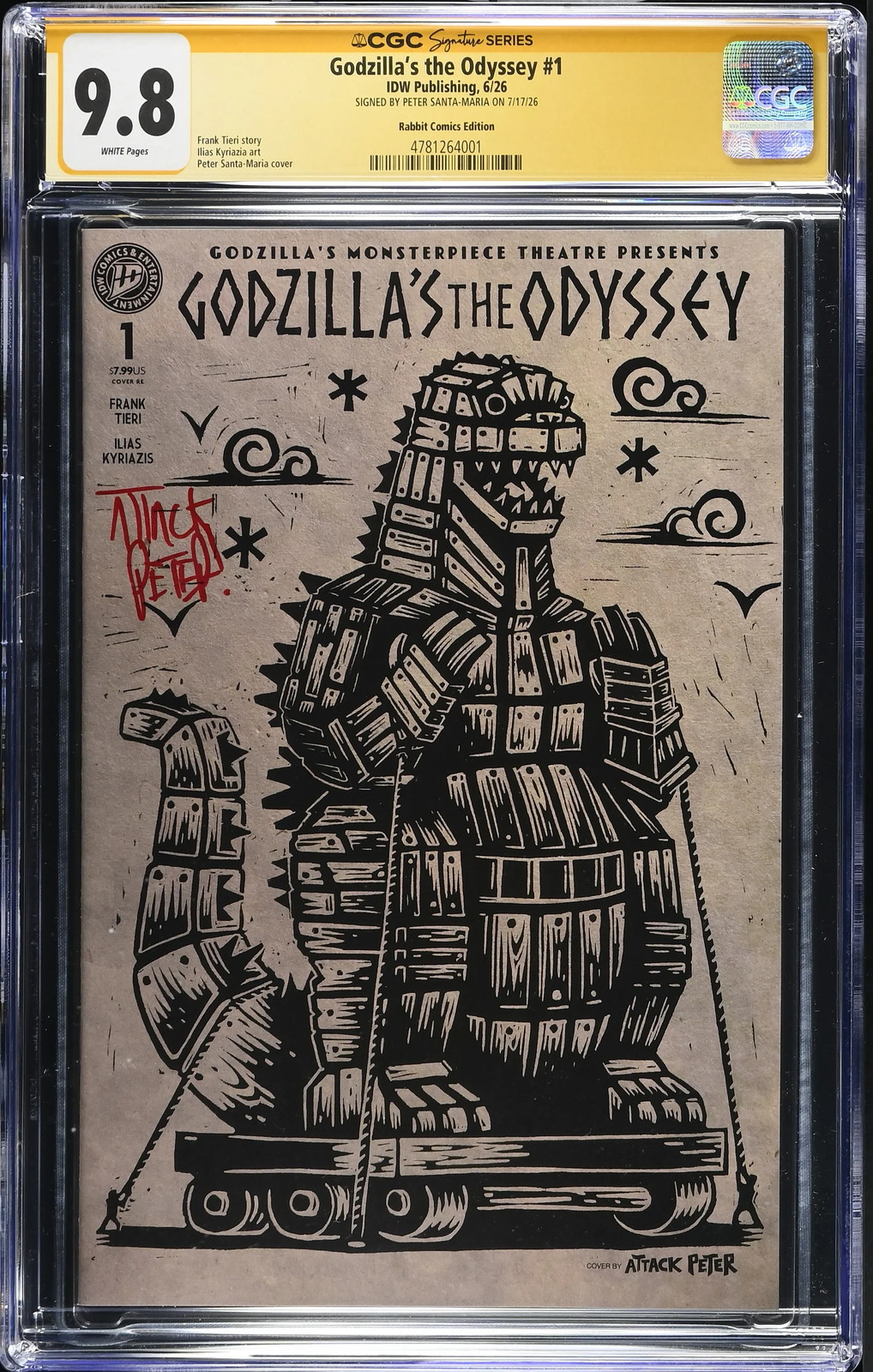 Godzilla’s The Odyssey | ATTACK PETER TROJANZILLA VARIANT | CGC SS 9.8