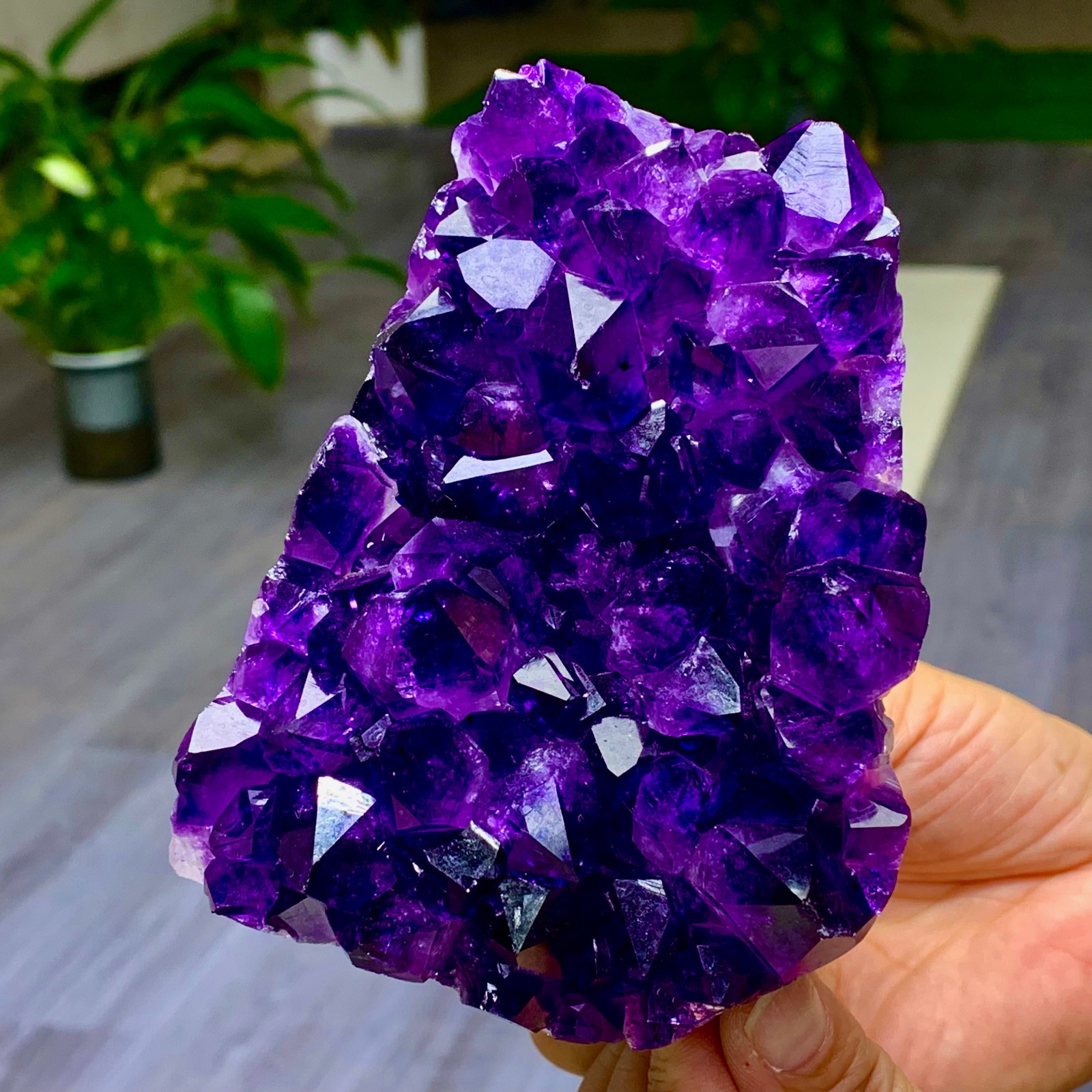 2.02LB Natural Amethyst geode Agate quartz cluster crystal specimen Healing