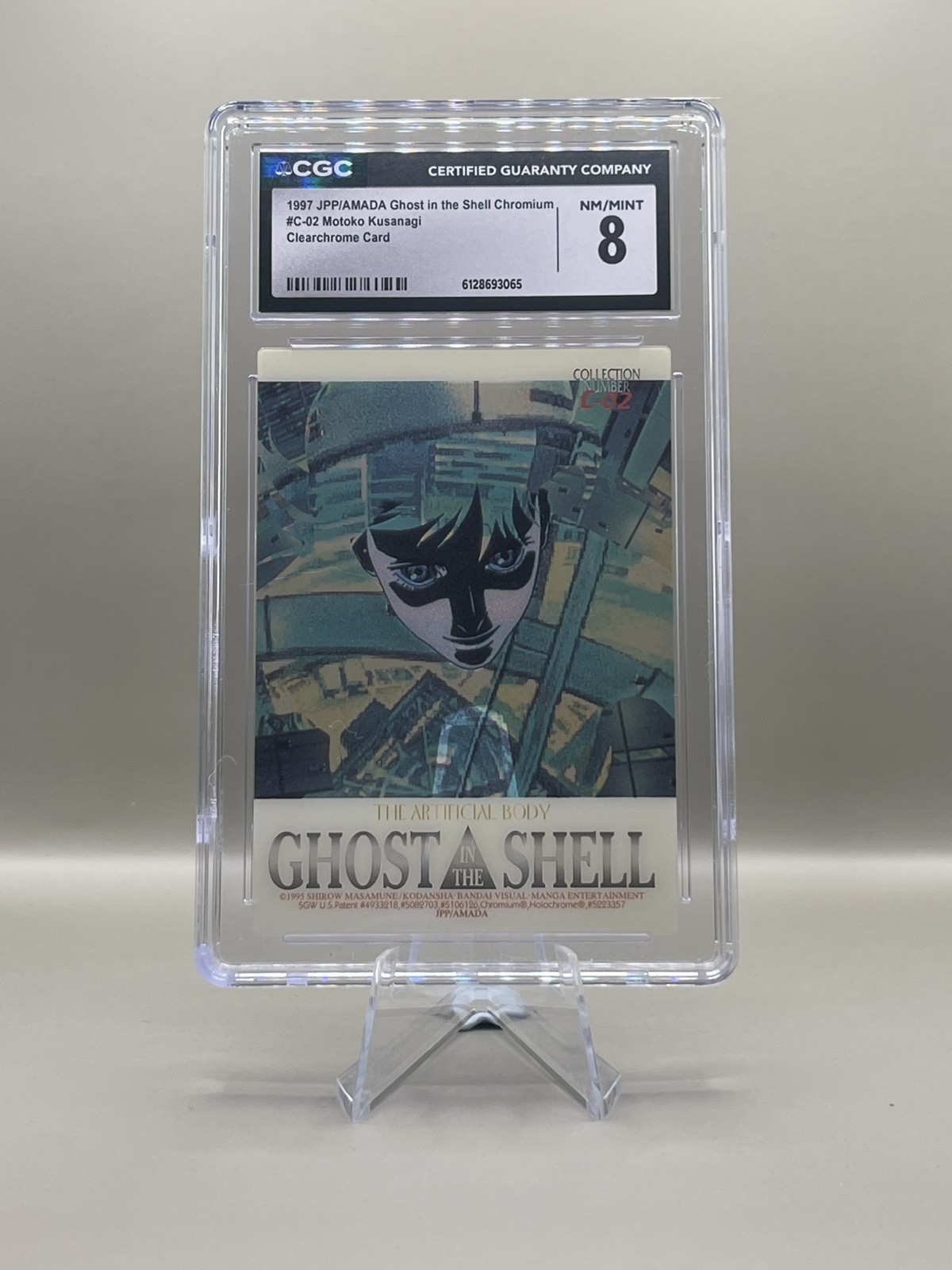 1997 Ghost In The Shell Clearchrome Card #C-02 CGC 8 1997 Ghost In The Shell Clearchrome Card #C-02 CGC 8