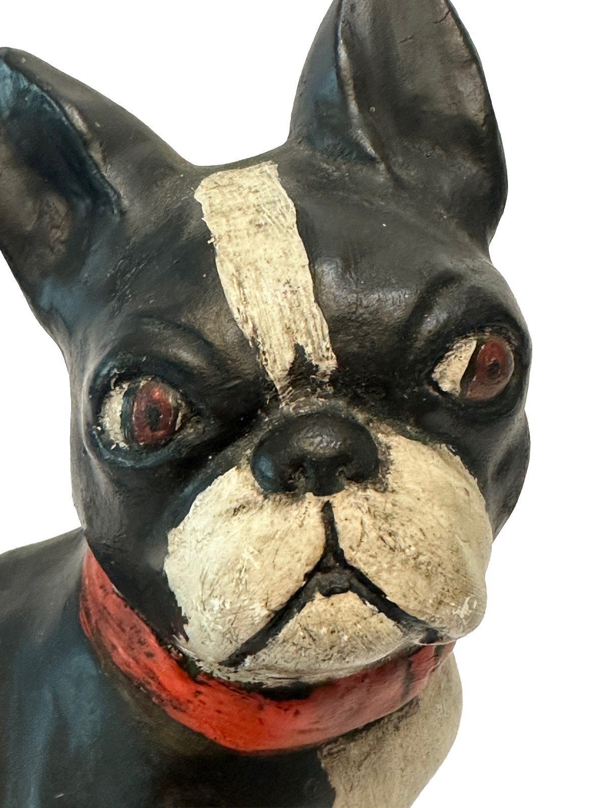 VTG Boston Terrier Dog Stone Chalk-ware Figurine Heavy Puppy 9” Decor/Doorstop VTG Boston Terrier Dog Stone Chalk-ware Figurine Heavy Puppy 9” Decor/Doorstop