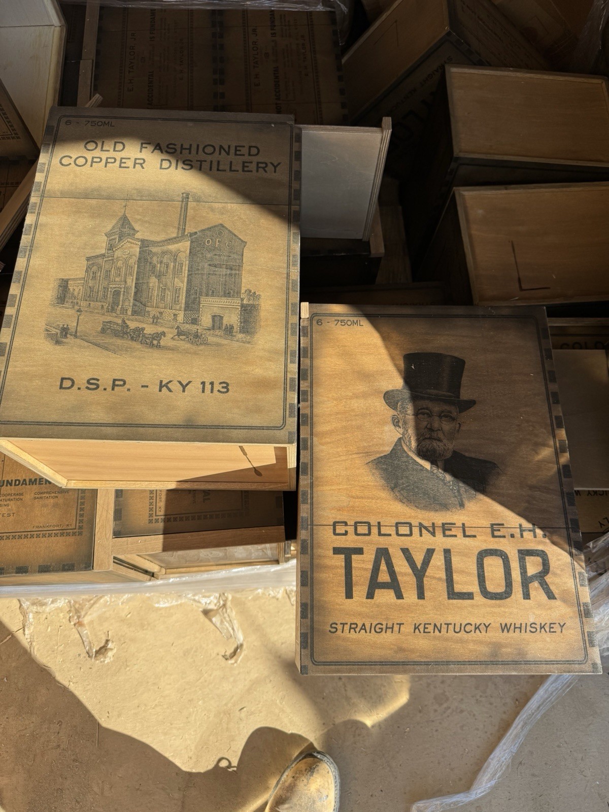 EH Taylor Commemorative Wood Box Crate Only EH Taylor Commemorative Wood Box Crate Only