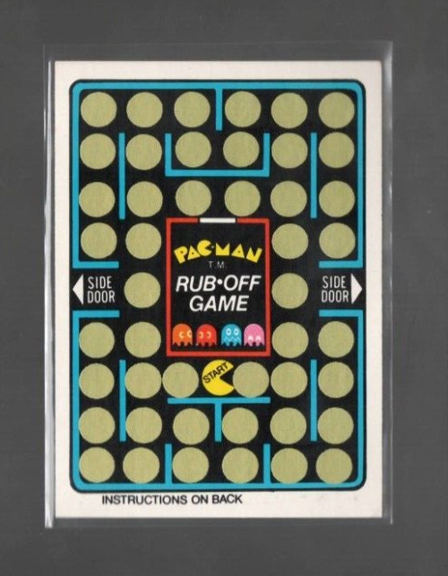 1980 Fleer Midway Pac-Man Rub-off Game Card Unscratched Near Mint
