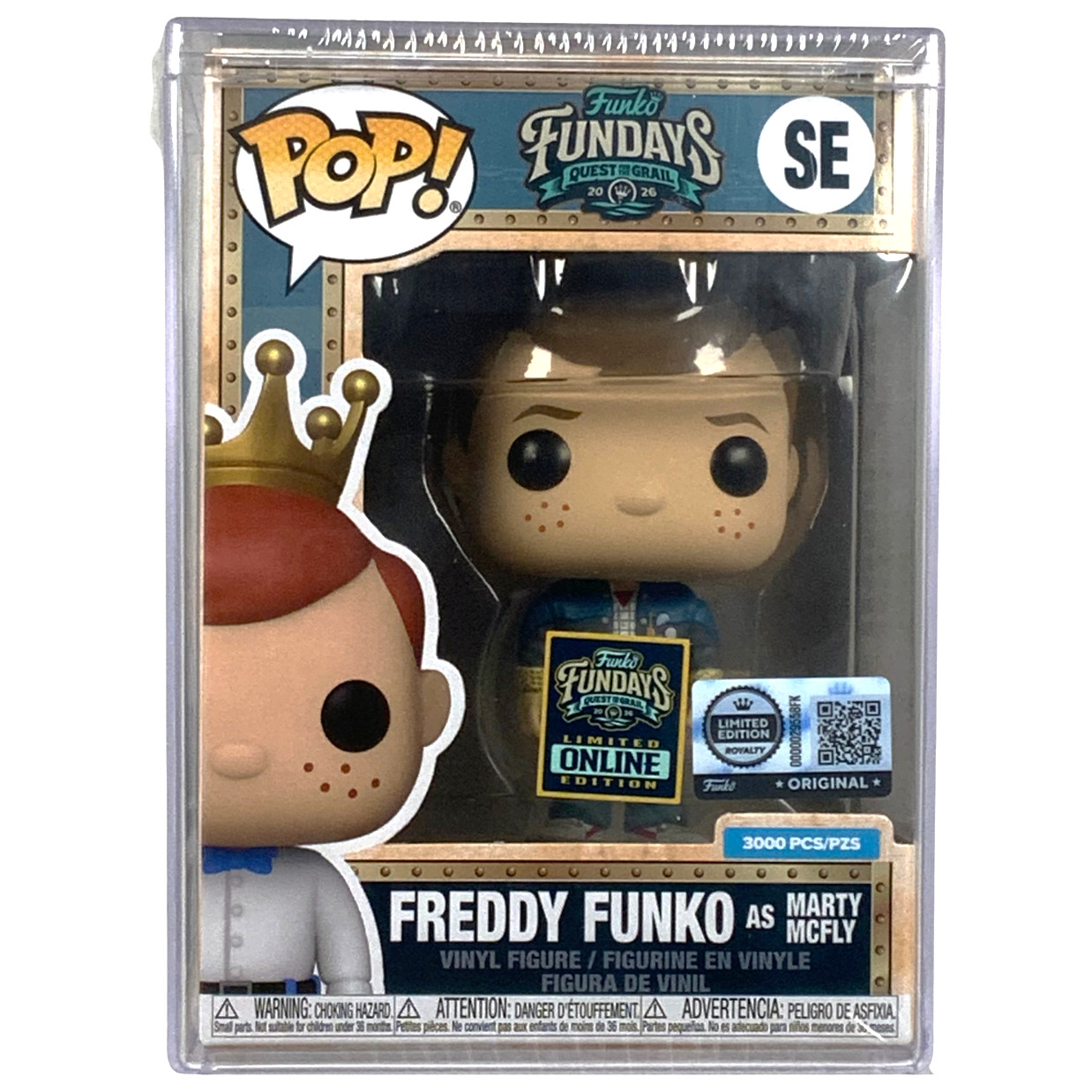 Funko Pop Cave FREDDY FUNKO as Marty McFly LE ROYALT 3000 pcs QUEST FOR GRAIL