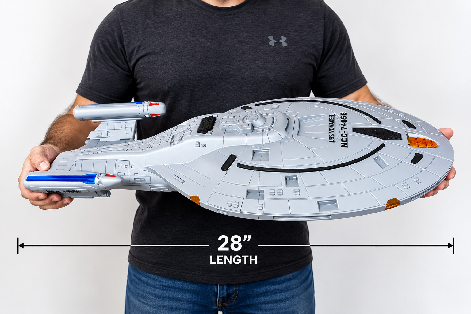 MASSIVE 28” Star Trek USS Voyager NCC-74656 1:500 Intrepid Starship DisplayModel MASSIVE 28” Star Trek USS Voyager NCC-74656 1:500 Intrepid Starship DisplayModel