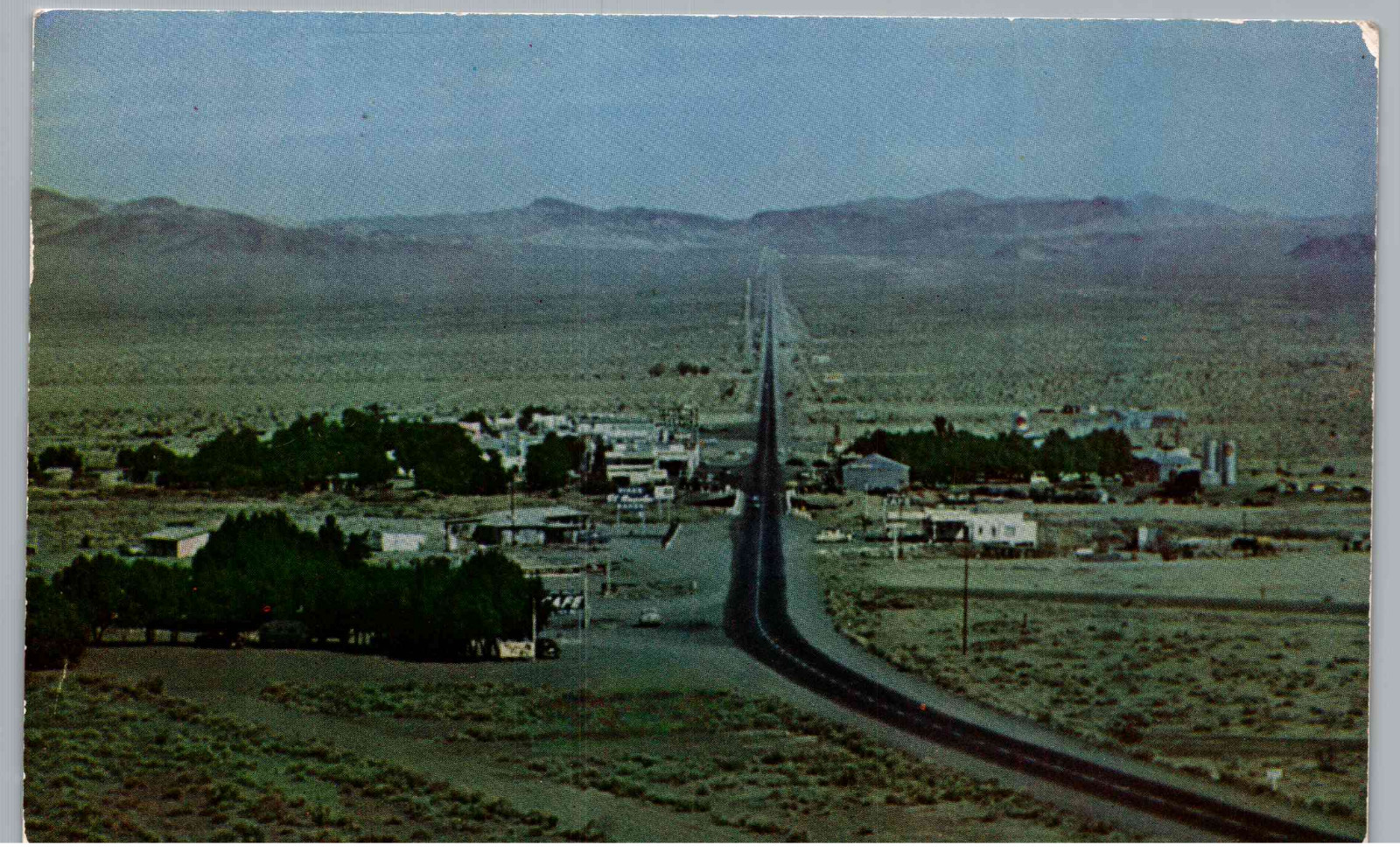 Baker, California - An Oasis in the desert - View of the Baker Grade - 1952