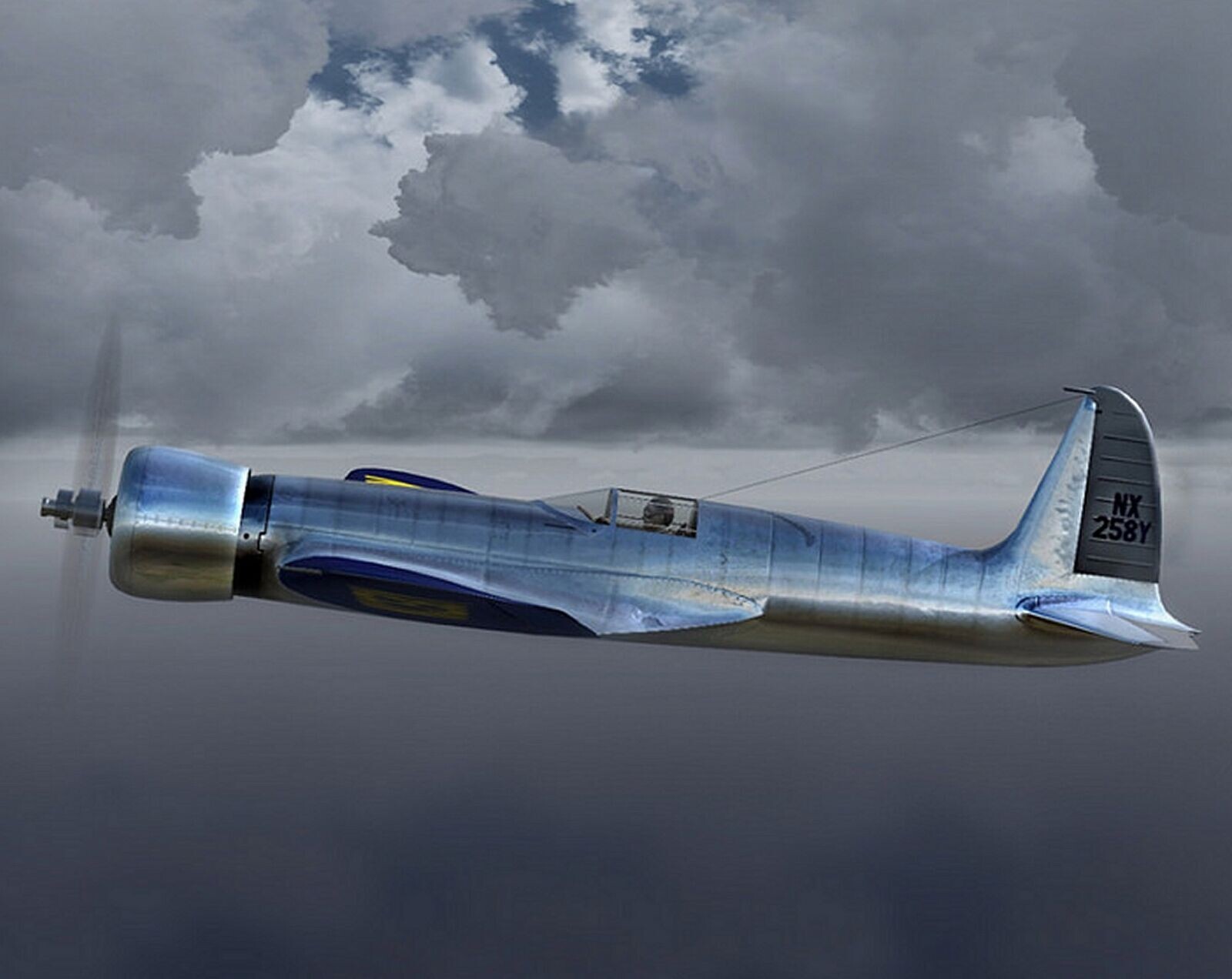 1935 HUGHES H-1 RACER Aircraft Classic Plane Poster Photo 24X36