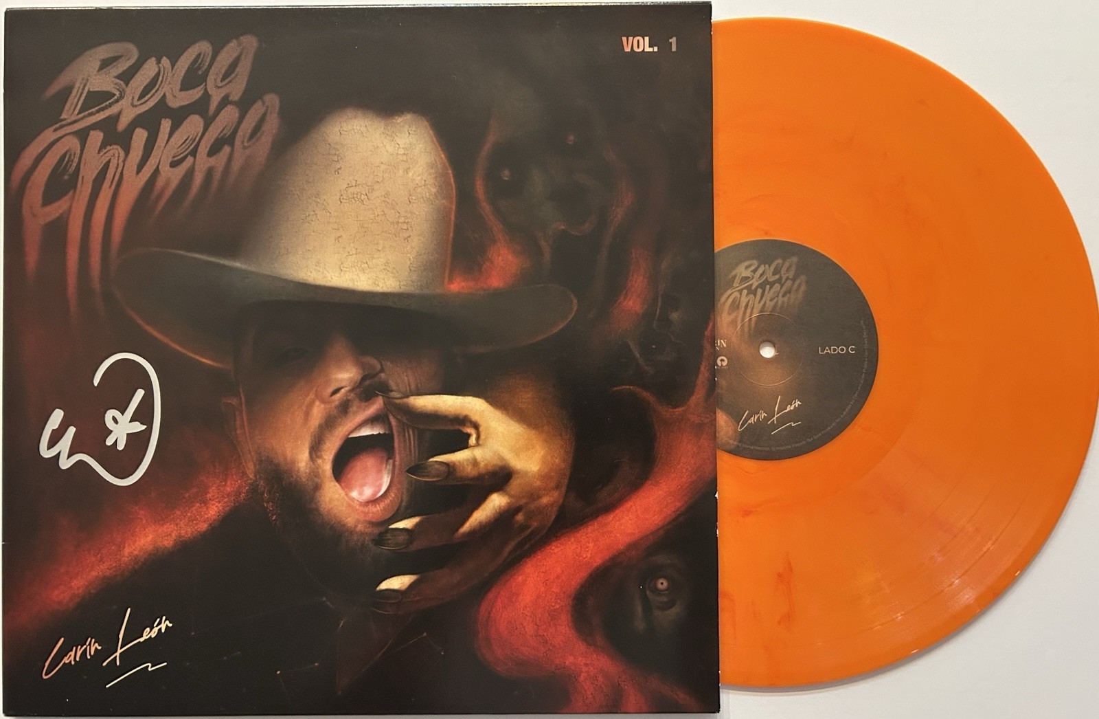 CARIN LEON SIGNED “BOCA CHUECA” VINYL ALBUM MEXICO QUE VUELVAS RARE - JSA COA CARIN LEON SIGNED “BOCA CHUECA” VINYL ALBUM MEXICO QUE VUELVAS RARE - JSA COA