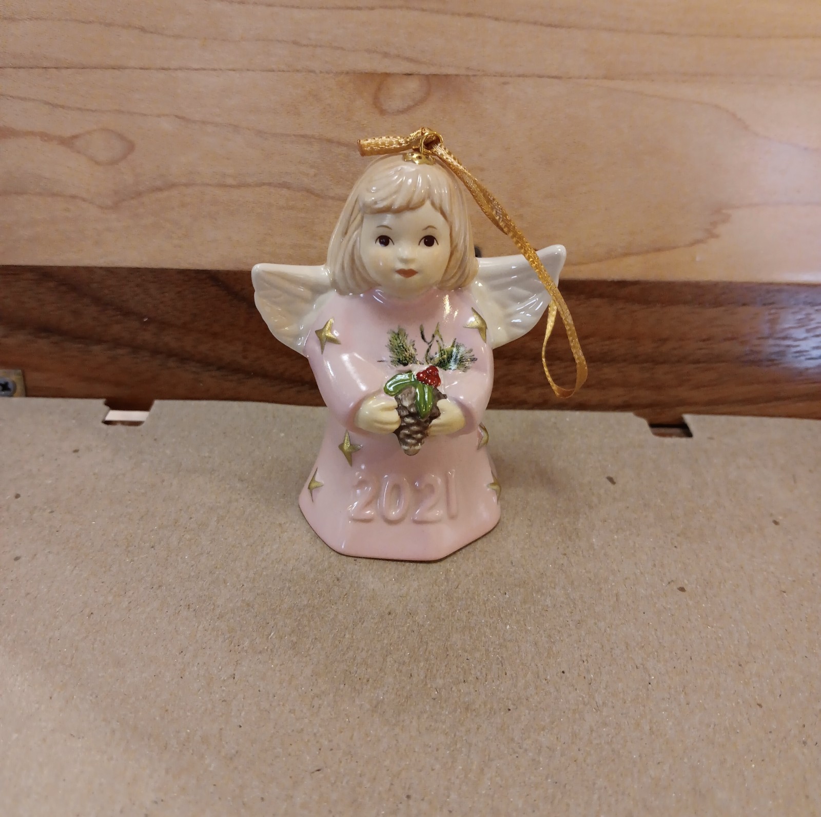 2021 Goebel Angel Bell Annual Ornament | Pink | New With Box 
