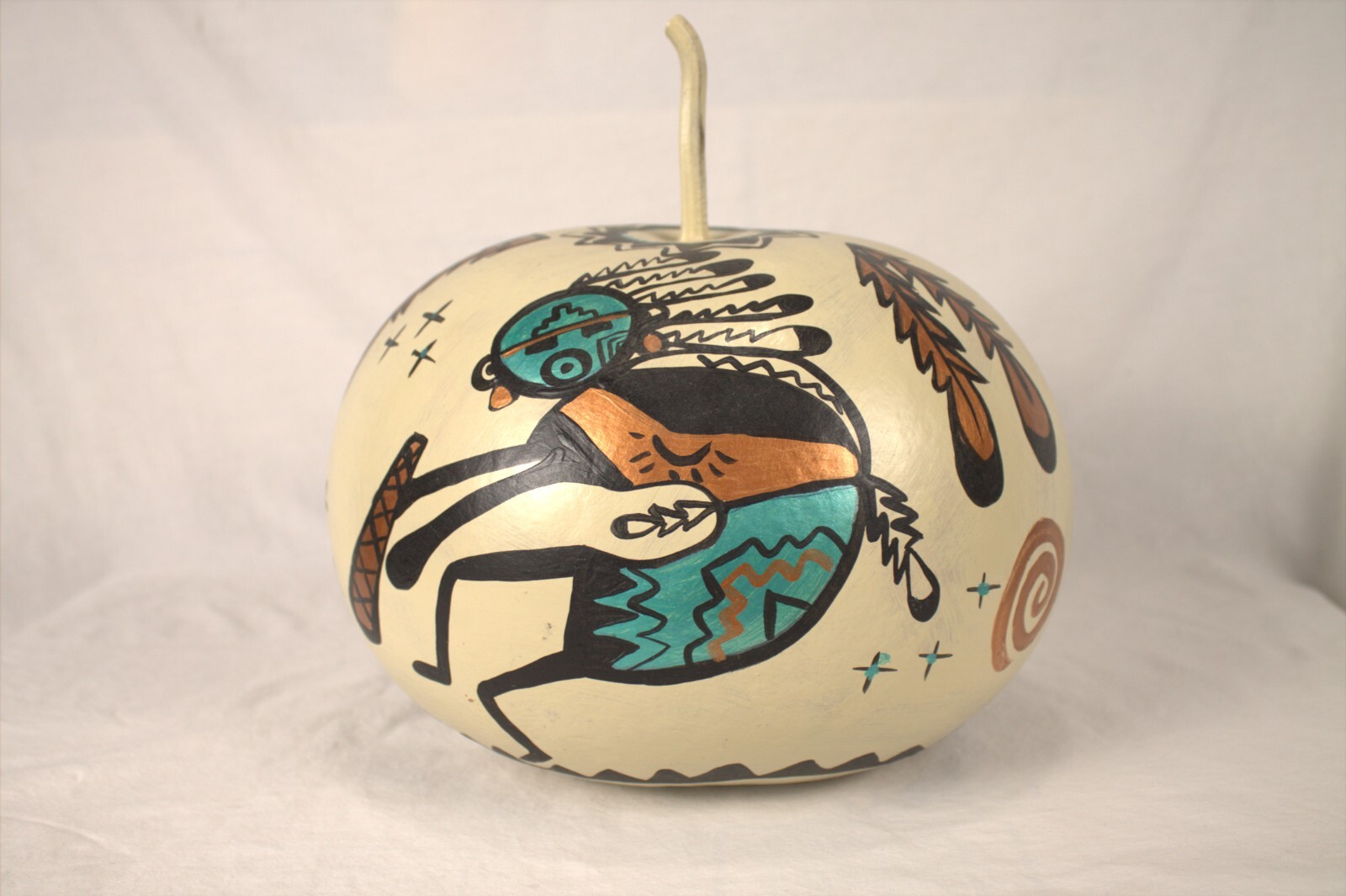 C.J. Prophet Hopi Gourd art Handmade Native American art signed
