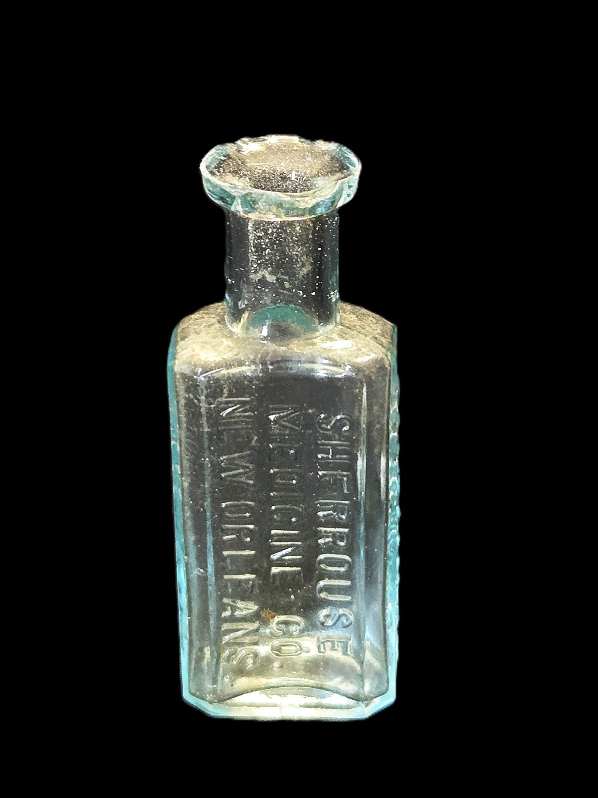 Antique Dr Tichenor's Antiseptic Miniature Bottle Sherrouse Medicine New Orleans