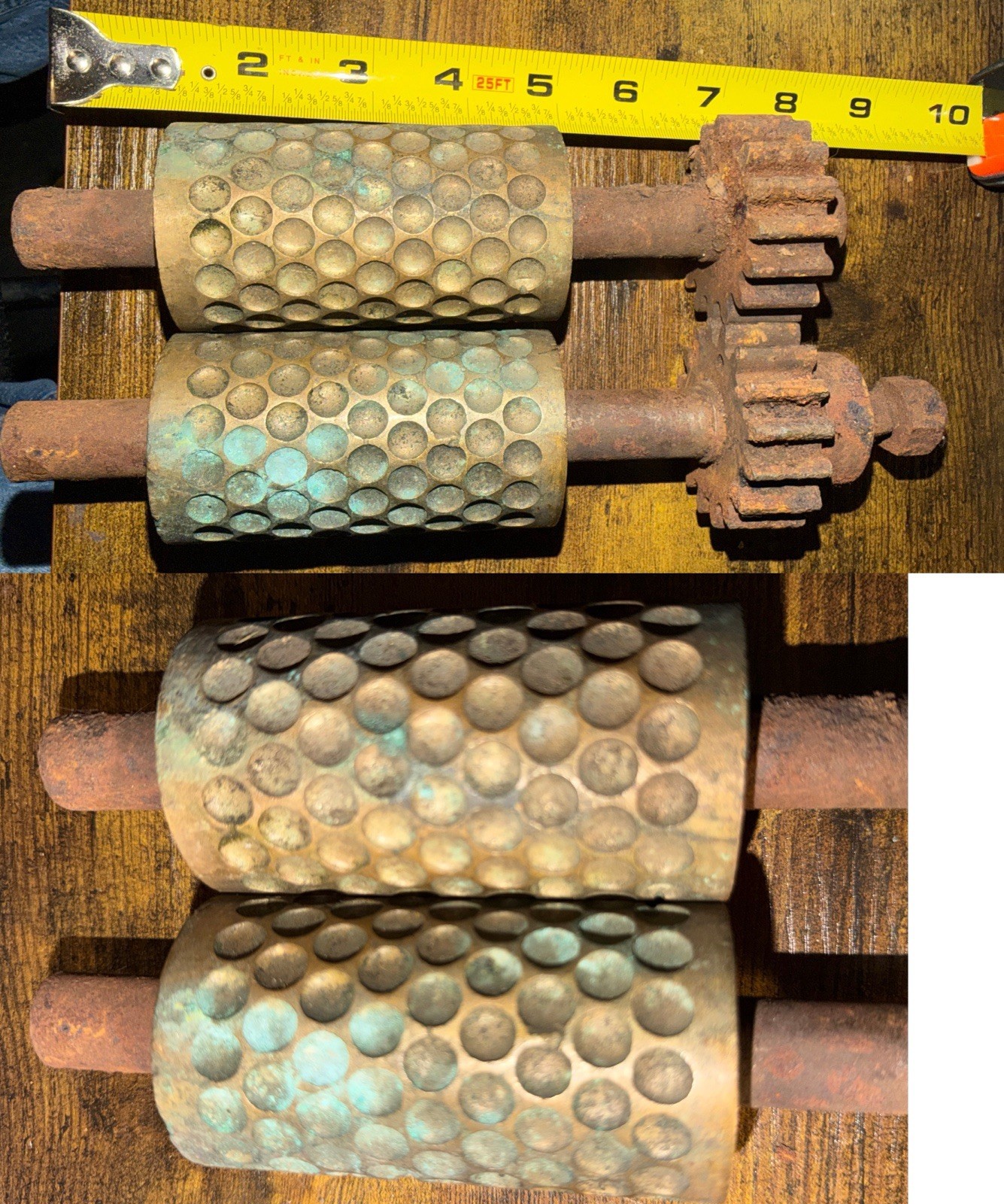 Antique Brass Candy Rollers - Pair    1890s To 1910s