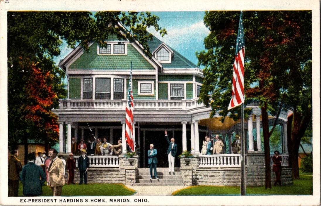 1921 Harding Home Marion Ohio Postcard - President Warren G. Residence 1921 Harding Home Marion Ohio Postcard - President Warren G. Residence