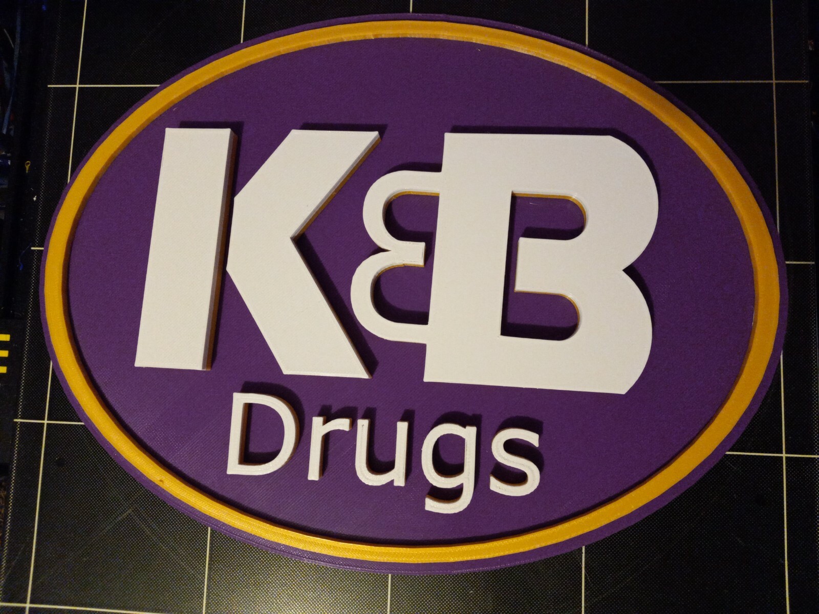 Vintage K&B Drugs Logo Sign,3D printed. 12 Vintage K&B Drugs Logo Sign,3D printed. 12