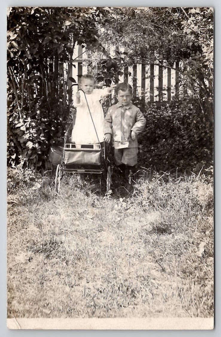 RPPC Cute Edwardian Children Mount Vernon Oregon To Marblemount WA Postcard V12