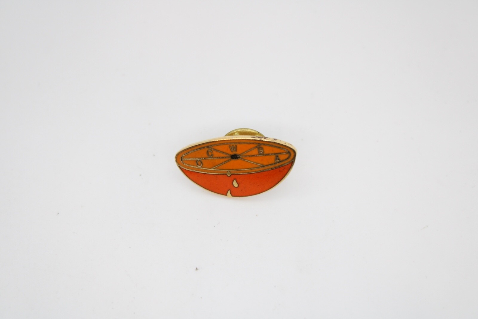 Vintage Lapel Pin OCWBA Citrus Fruit Orange County Women\'s Bowling Association