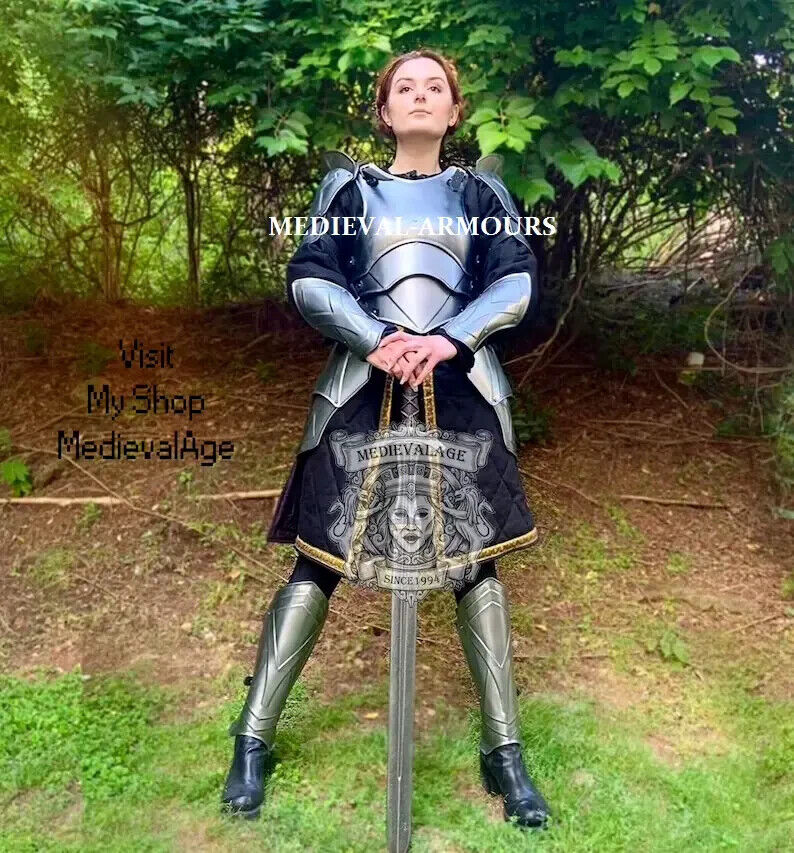 Medieval Female Lady Costume steel Armor Suit Lady Cuirass Costume Armor Suit
