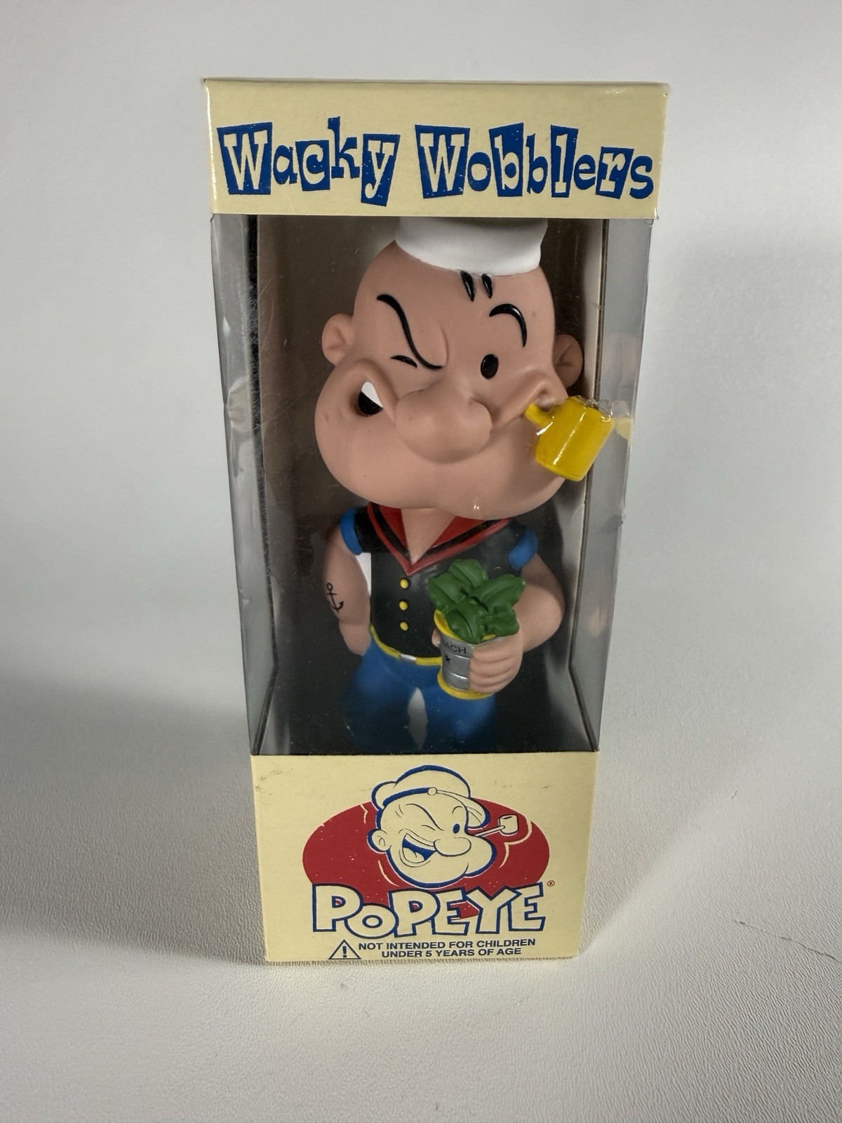 Vintage 2000 Funko Popeye Wacky Wobblers Wobble Head Toy Bobblehead NIB (READ)