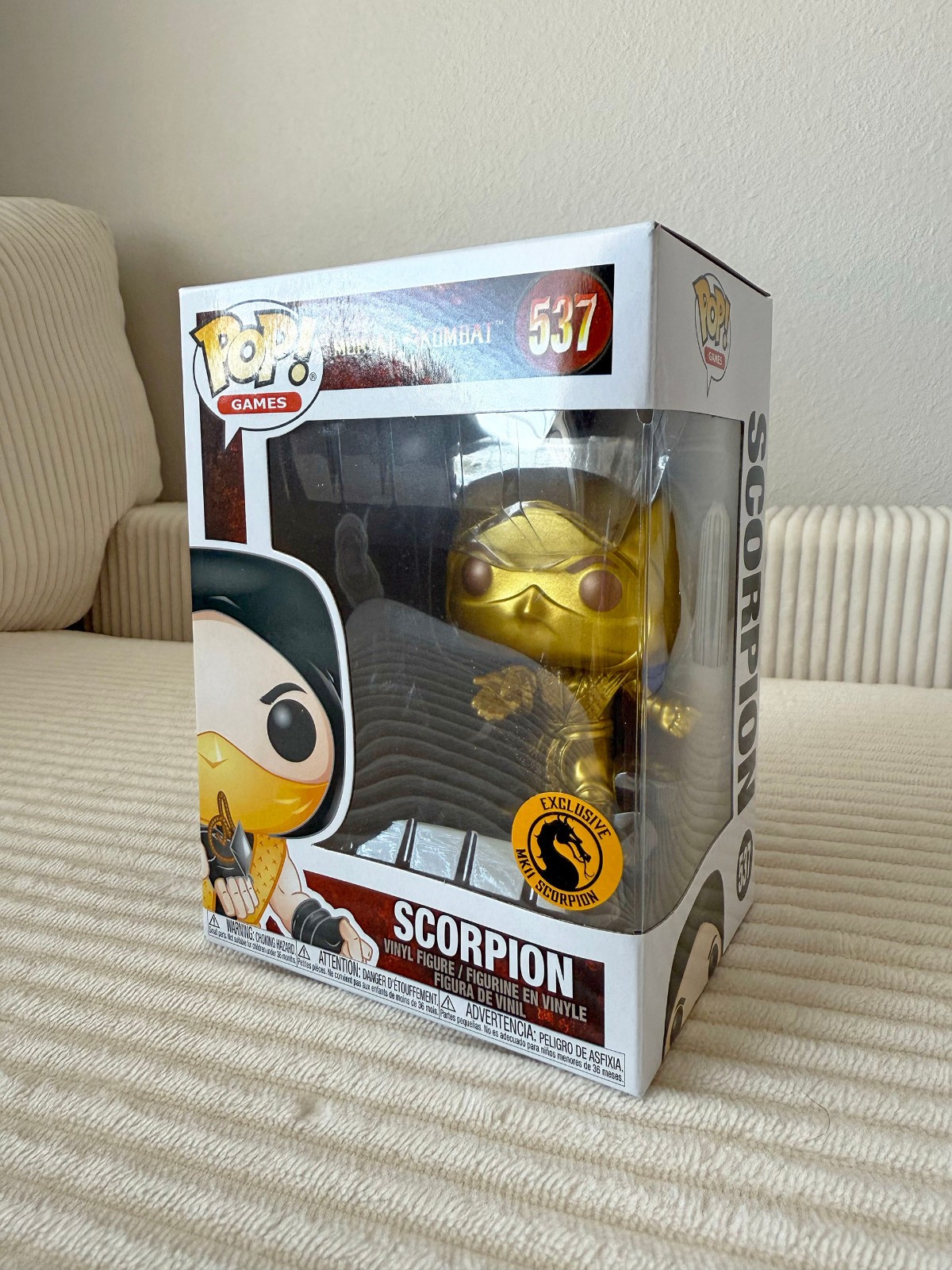 MK11/MK1 Final Kombat - Scorpion GOLD, LIMITED EDITION #537 Mortal Kombal