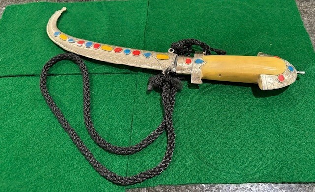 Vintage Moroccan-Collectable Metal Sheathed Knife, Ornate, Great Condition Vintage Moroccan-Collectable Metal Sheathed Knife, Ornate, Great Condition