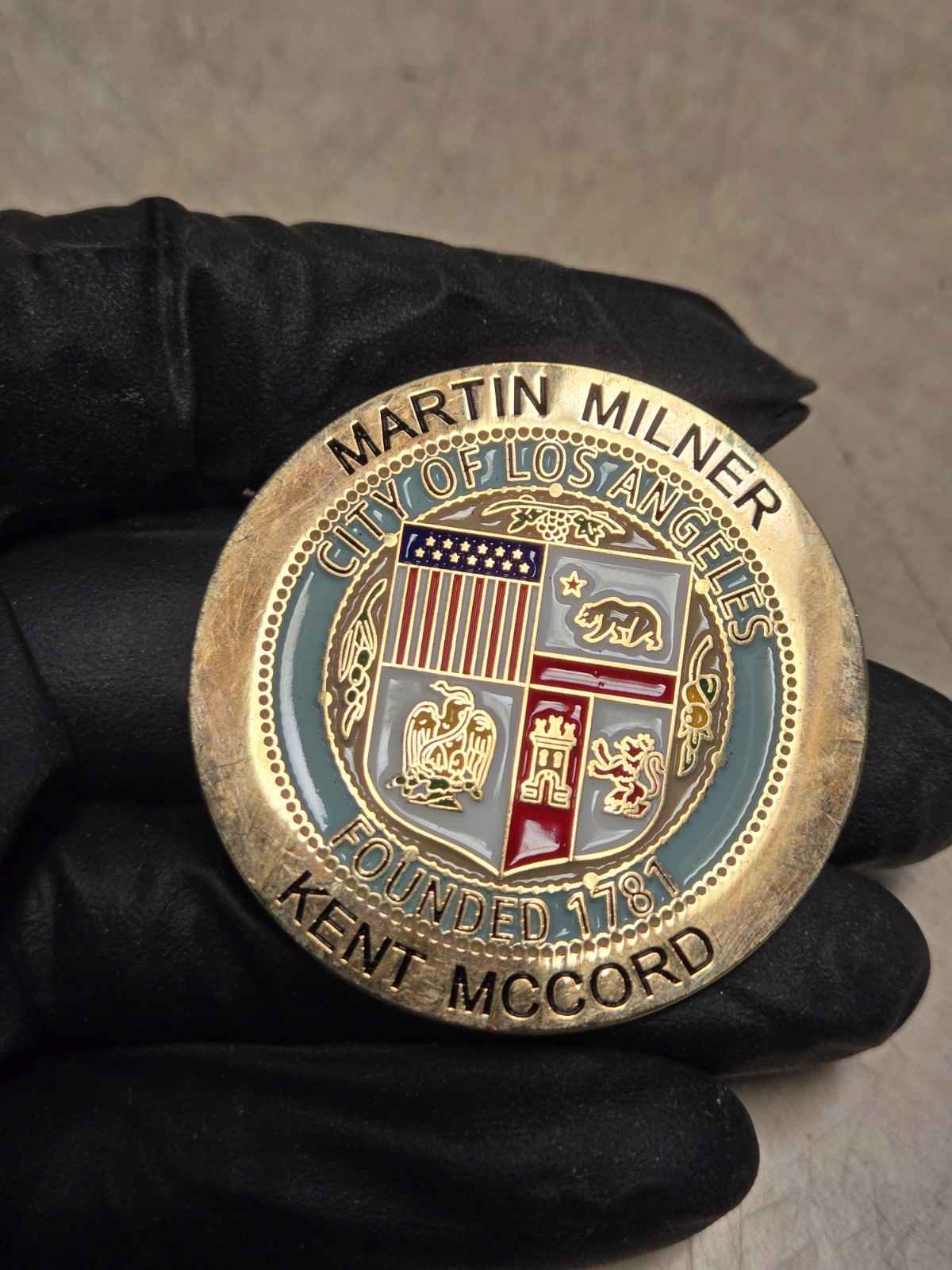 Los Angeles Martin Milner Kent Mccord Pete Malloy ADAM 12 Challenge coin Los Angeles Martin Milner Kent Mccord Pete Malloy ADAM 12 Challenge coin