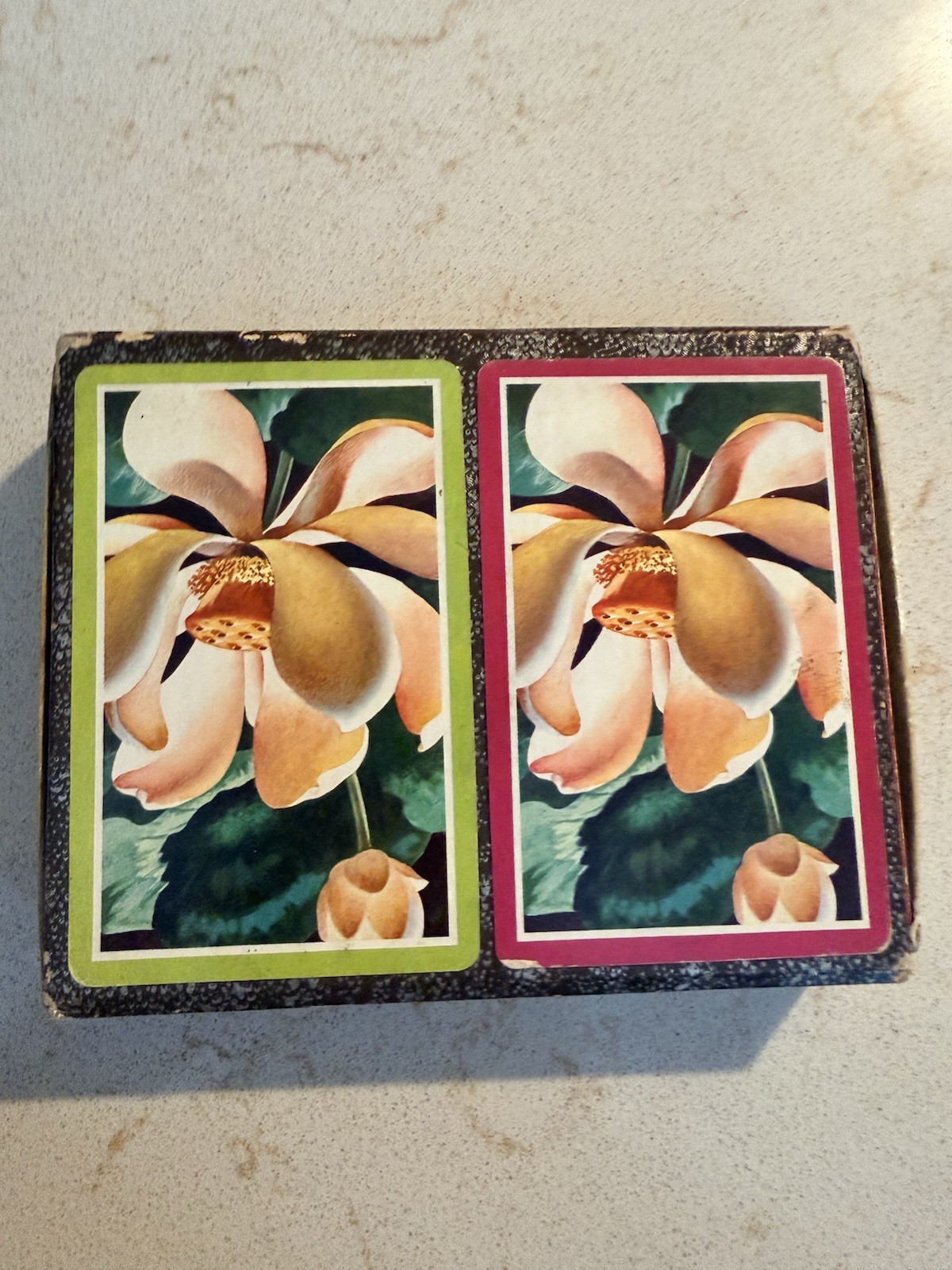 Vintage Park Avenue Brand Double Deck Playing Cards Flowers Orchids