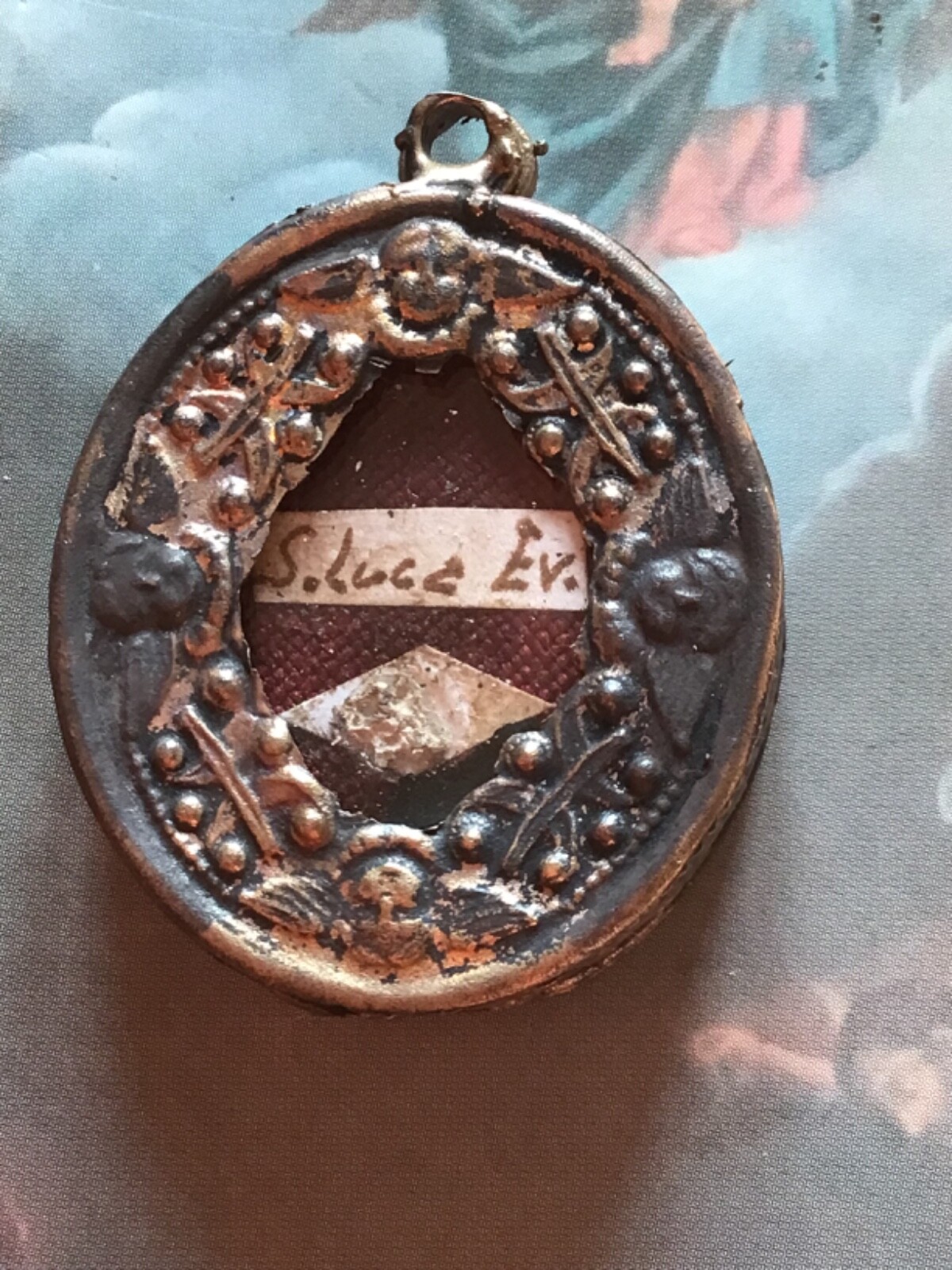 Antic reliquary relic S. Luke the Evangelist Apostle 1800th special from Italy