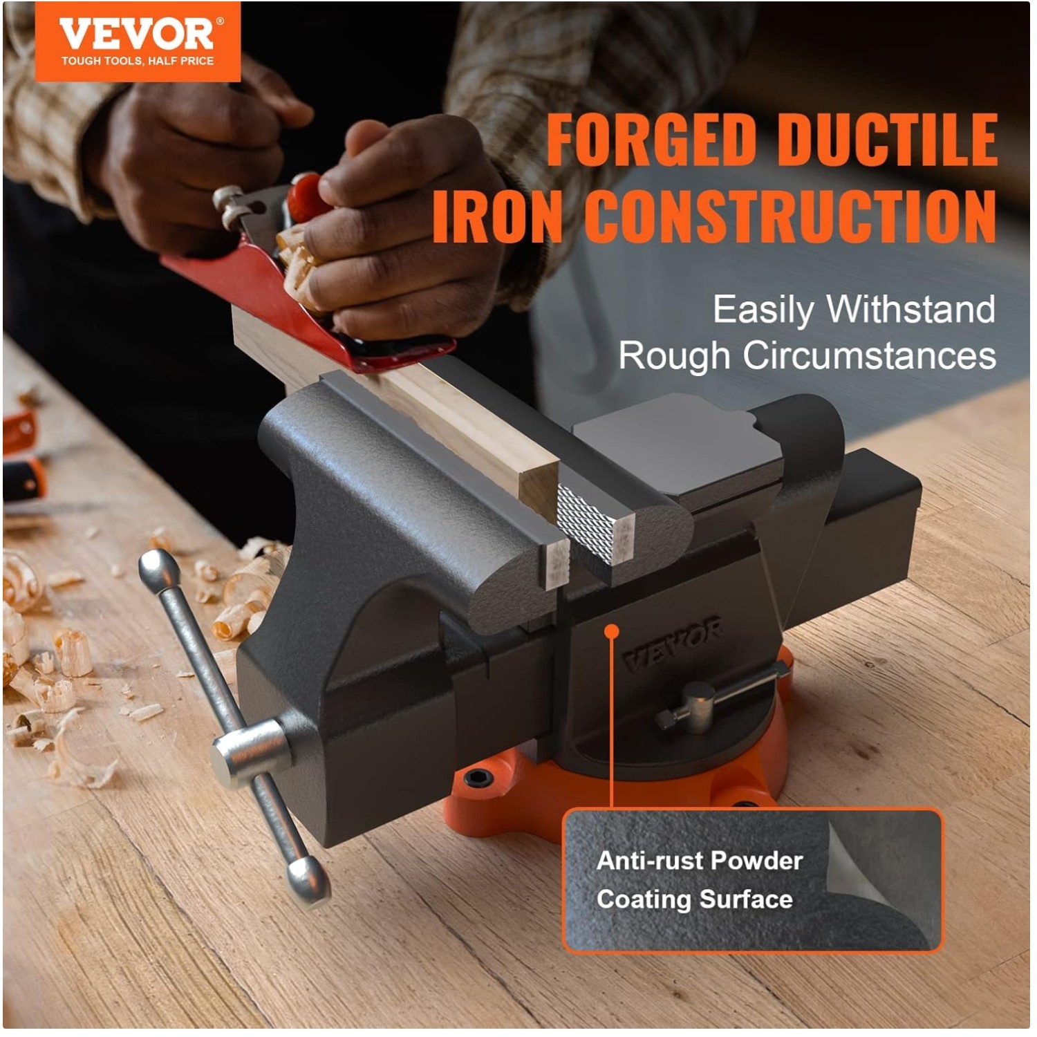 Durable 6-inch Multipurpose Bench Vise