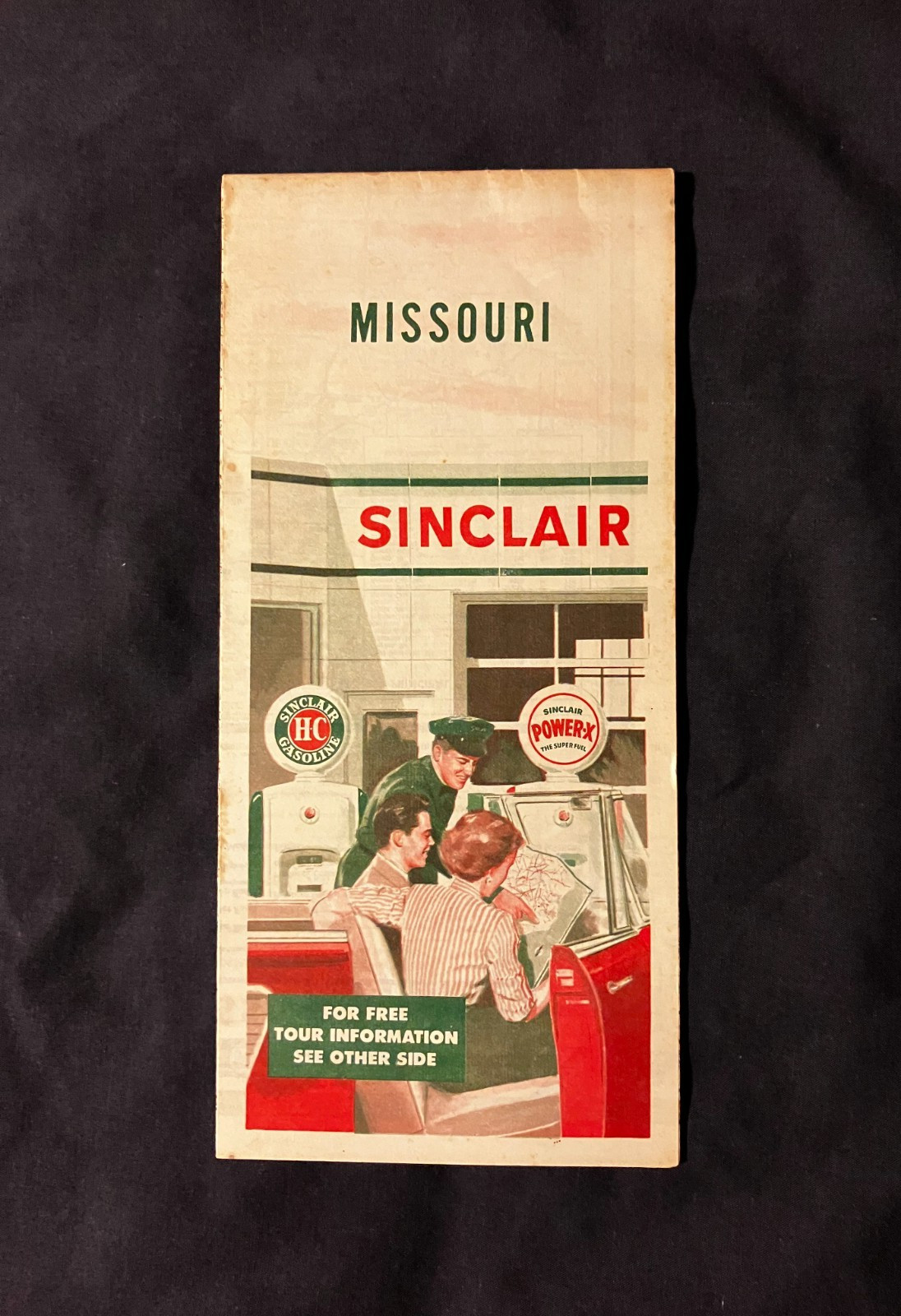 Vtg 1950\'s Missouri Sinclair Road Map Rand McNally