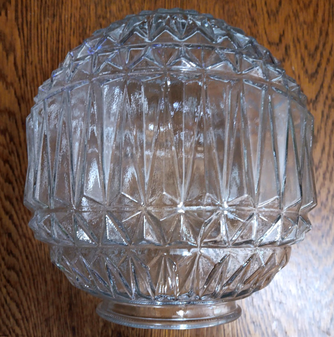 Vintage Indiana Glass Diamond  Pattern Press Glass 8\