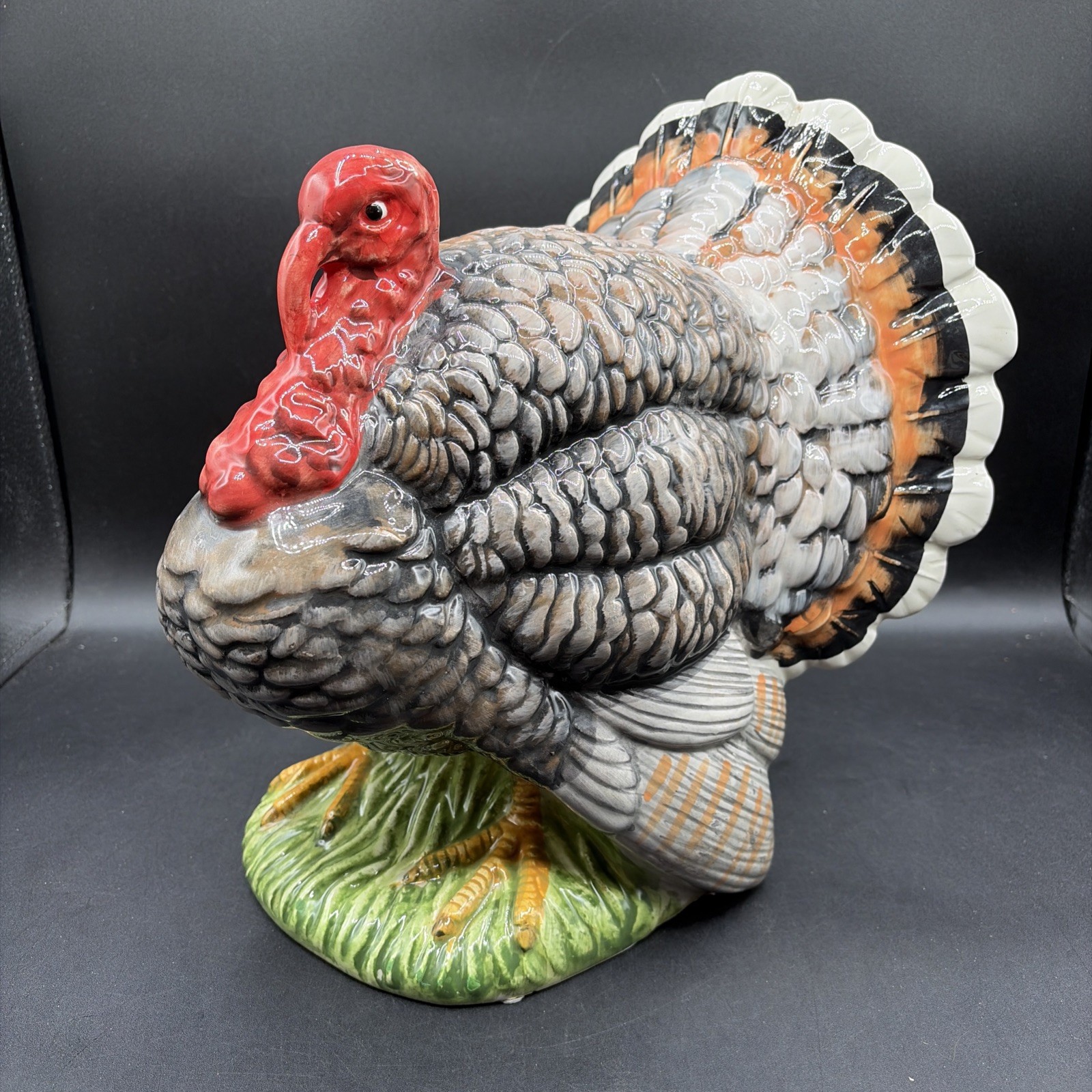 Large Ceramic Turkey Figurine 11\ Large Ceramic Turkey Figurine 11\
