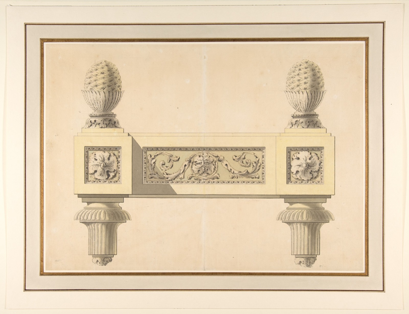 Jean Louis Prieur Andirons Design Vintage Architectural Photo Reprint Wall Art