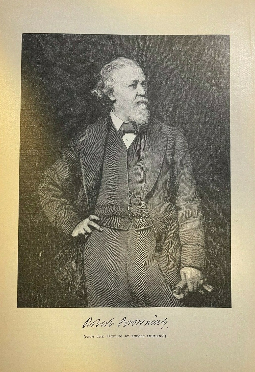 1881 Vintage Magazine Illustration Poet Robert Browning 1881 Vintage Magazine Illustration Poet Robert Browning