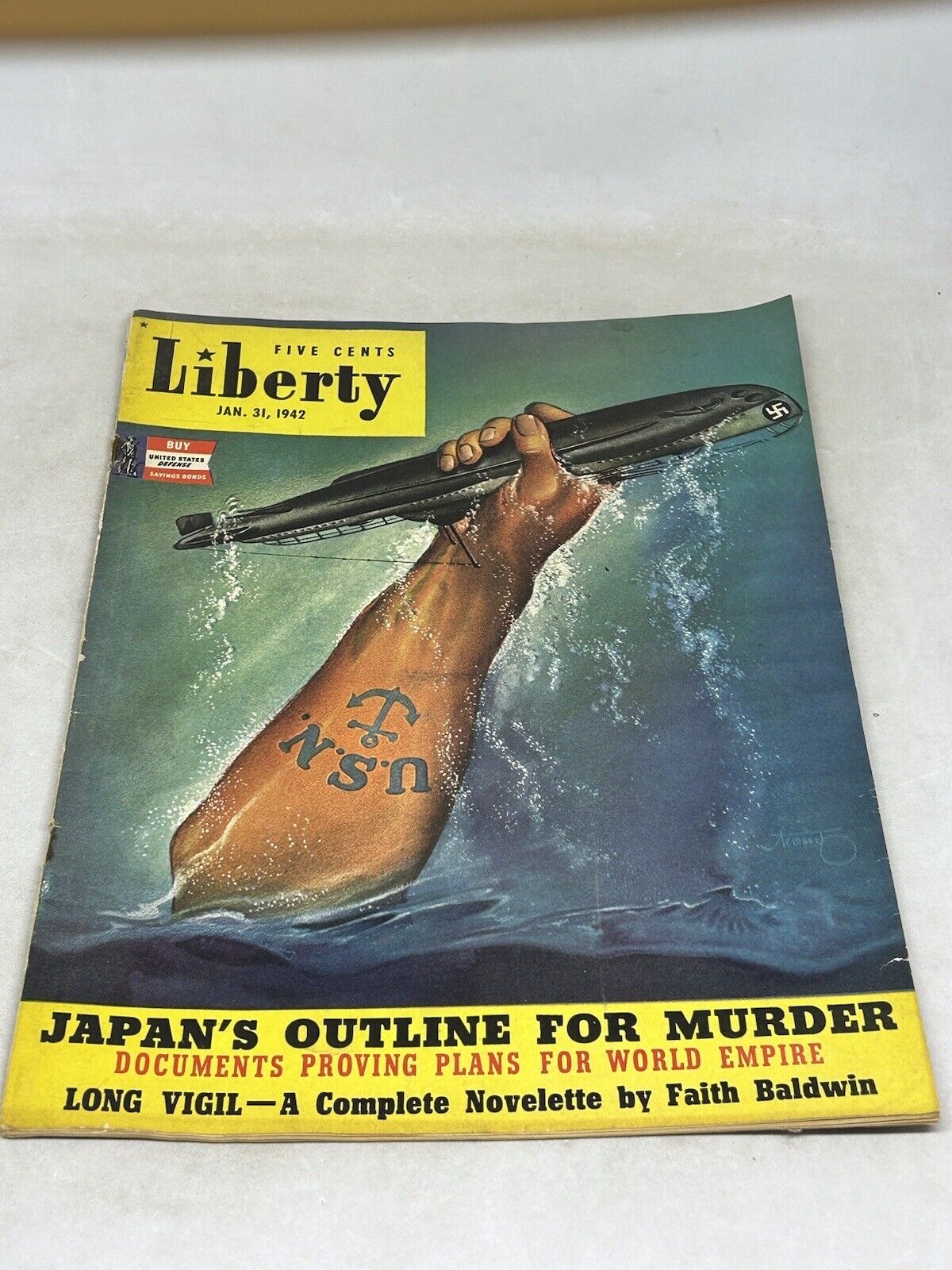 1942 JANUARY 31 LIBERTY MAGAZINE - JAPAN'S OUTLINE FOR MURDER - Wartime WWII