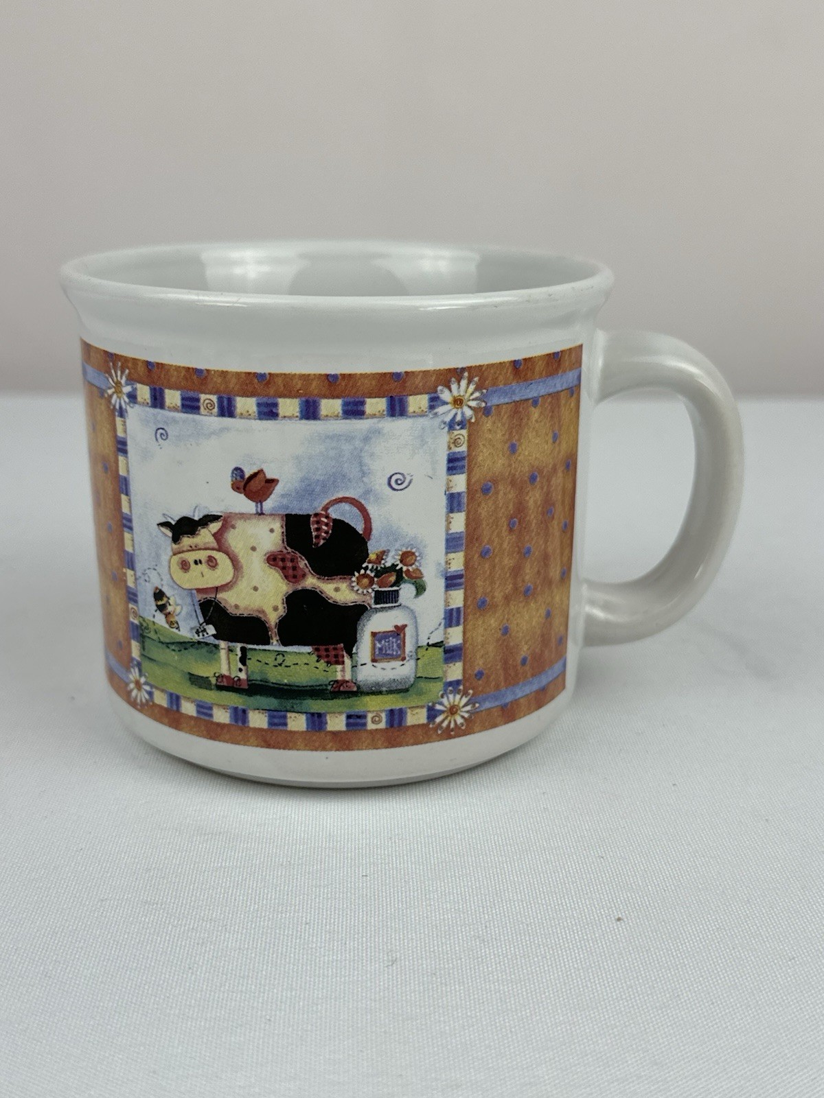 Cow Mug Coffee Cup Tea Farm Animal Farmhouse Folk Art Country