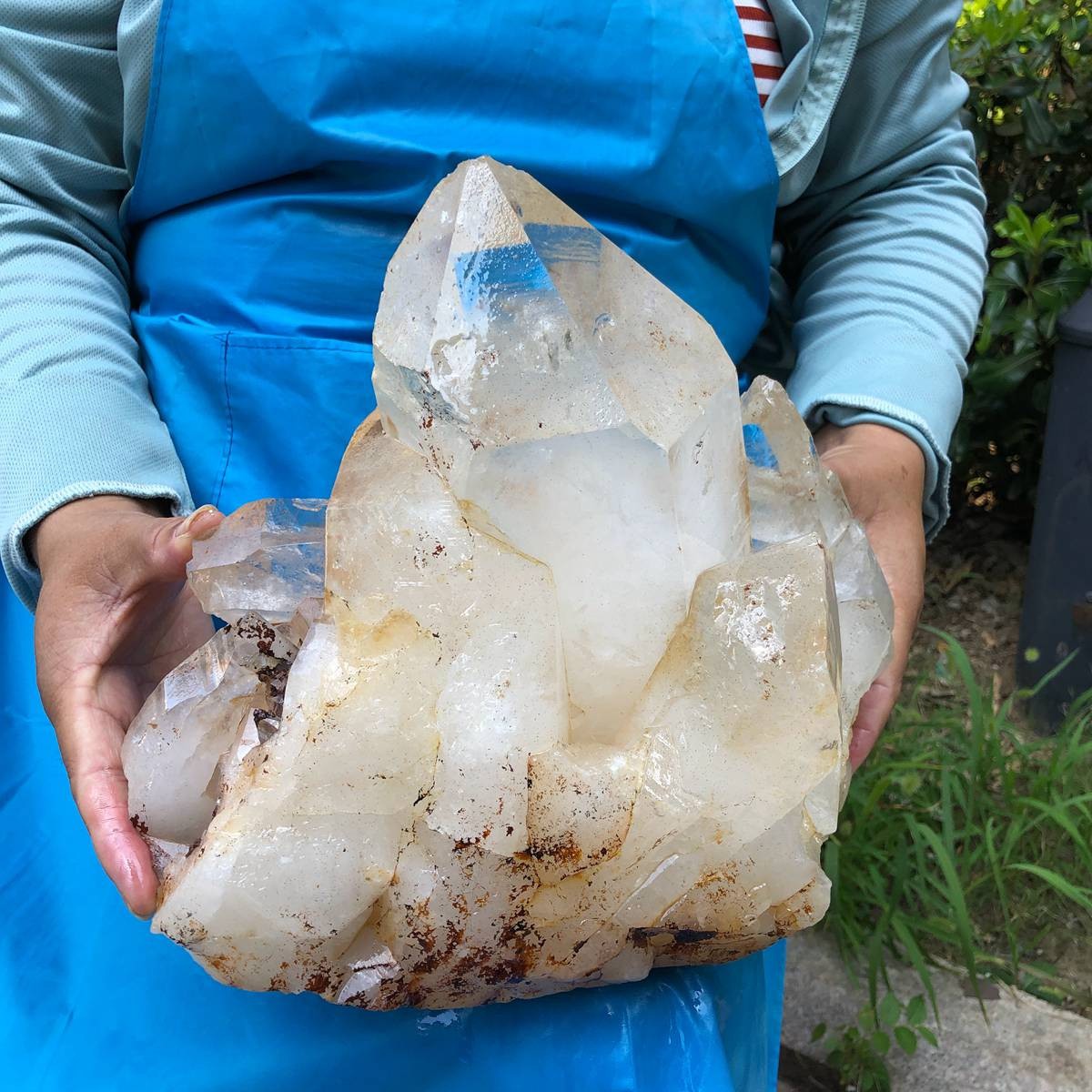 10.7kg HUGE Clear White Quartz Crystal Cluster Rough Specimen Healing Stone 6598