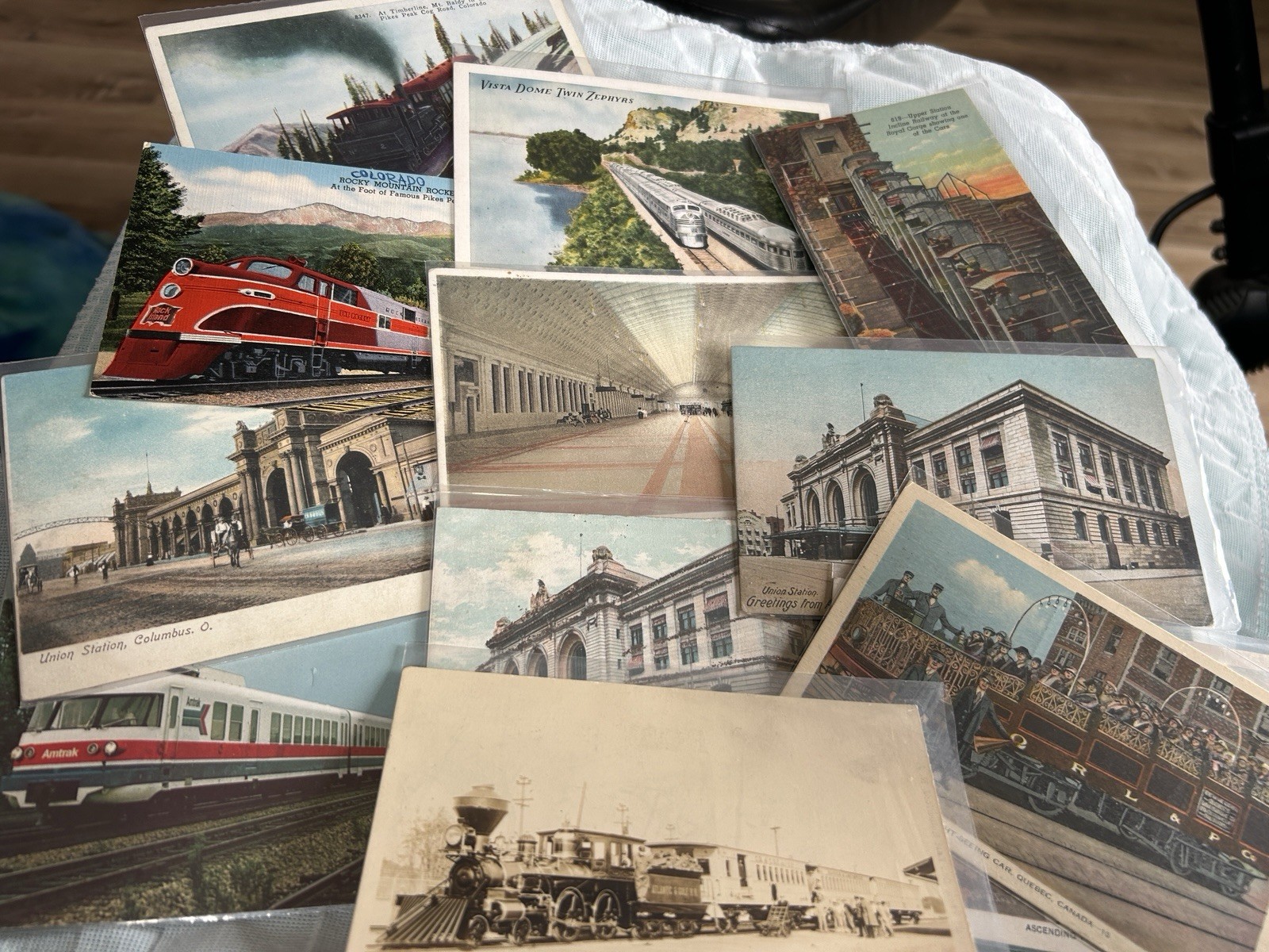 🚂 Lot of 40+ Vintage Railroad Train Station Depot Postcards Lot578