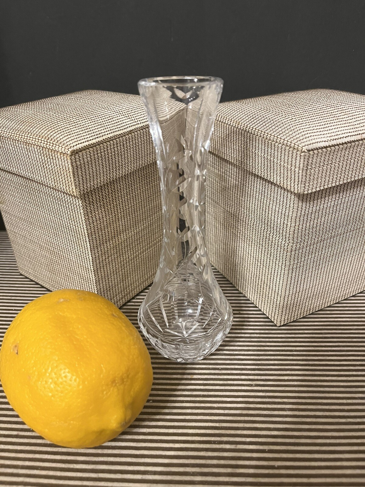 Vintage Lead Crystal Bud Flower Vase 
