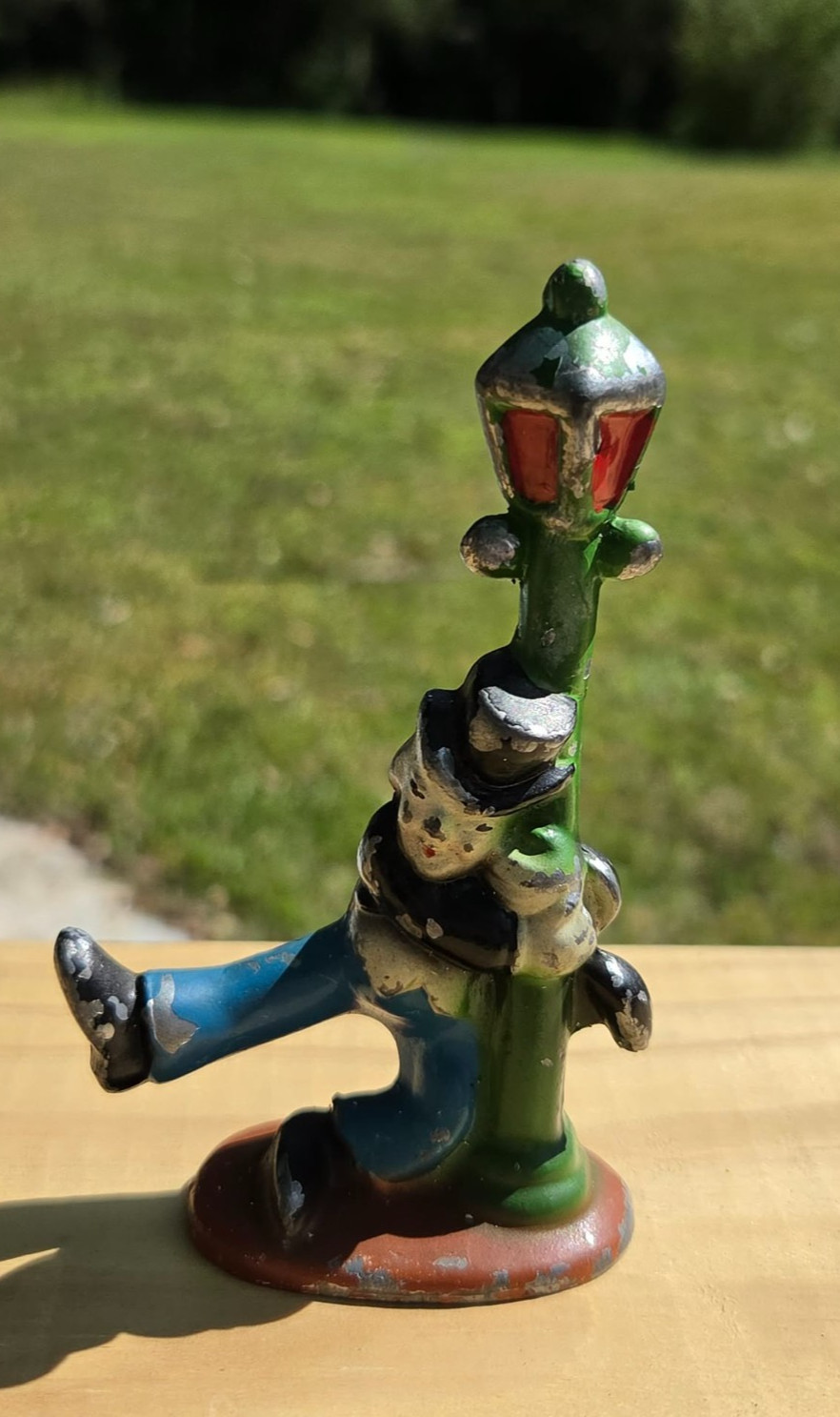 Vintage Antique Drunk on Lamp Post Figural Cast Iron Bottle Opener Novelty Hobo Vintage Antique Drunk on Lamp Post Figural Cast Iron Bottle Opener Novelty Hobo