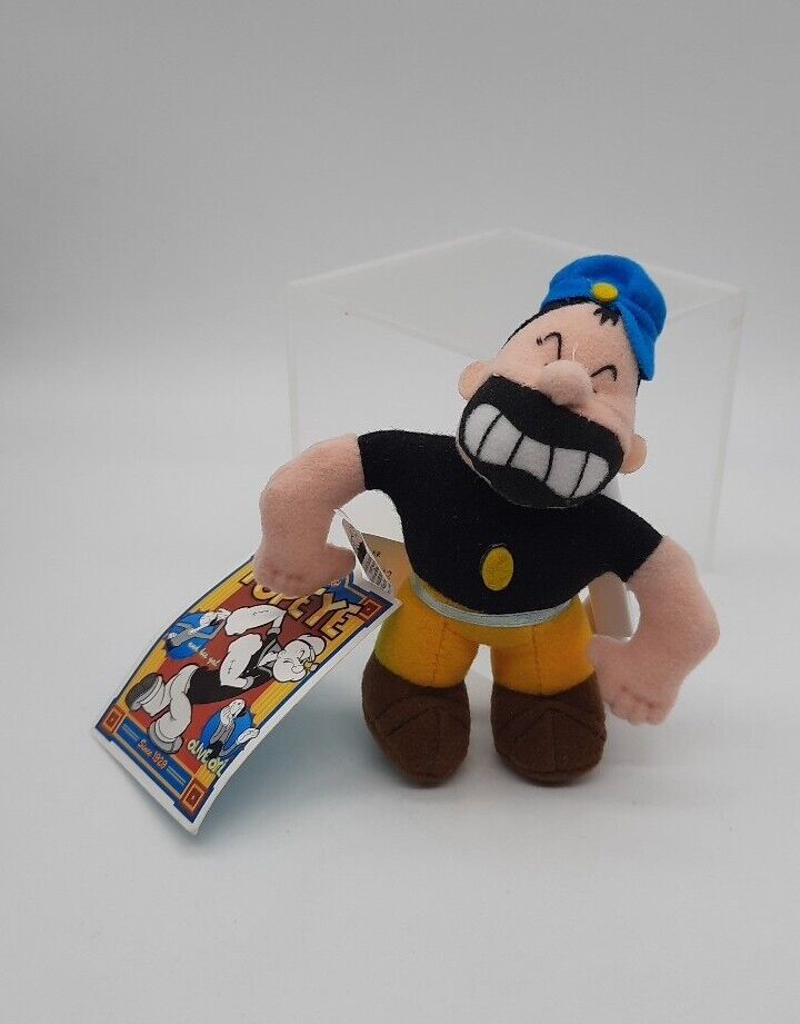 Vintage 1999 CVS Stuffins Popeye Villain Brutus Mini Plush Clip On Keyring Toy
