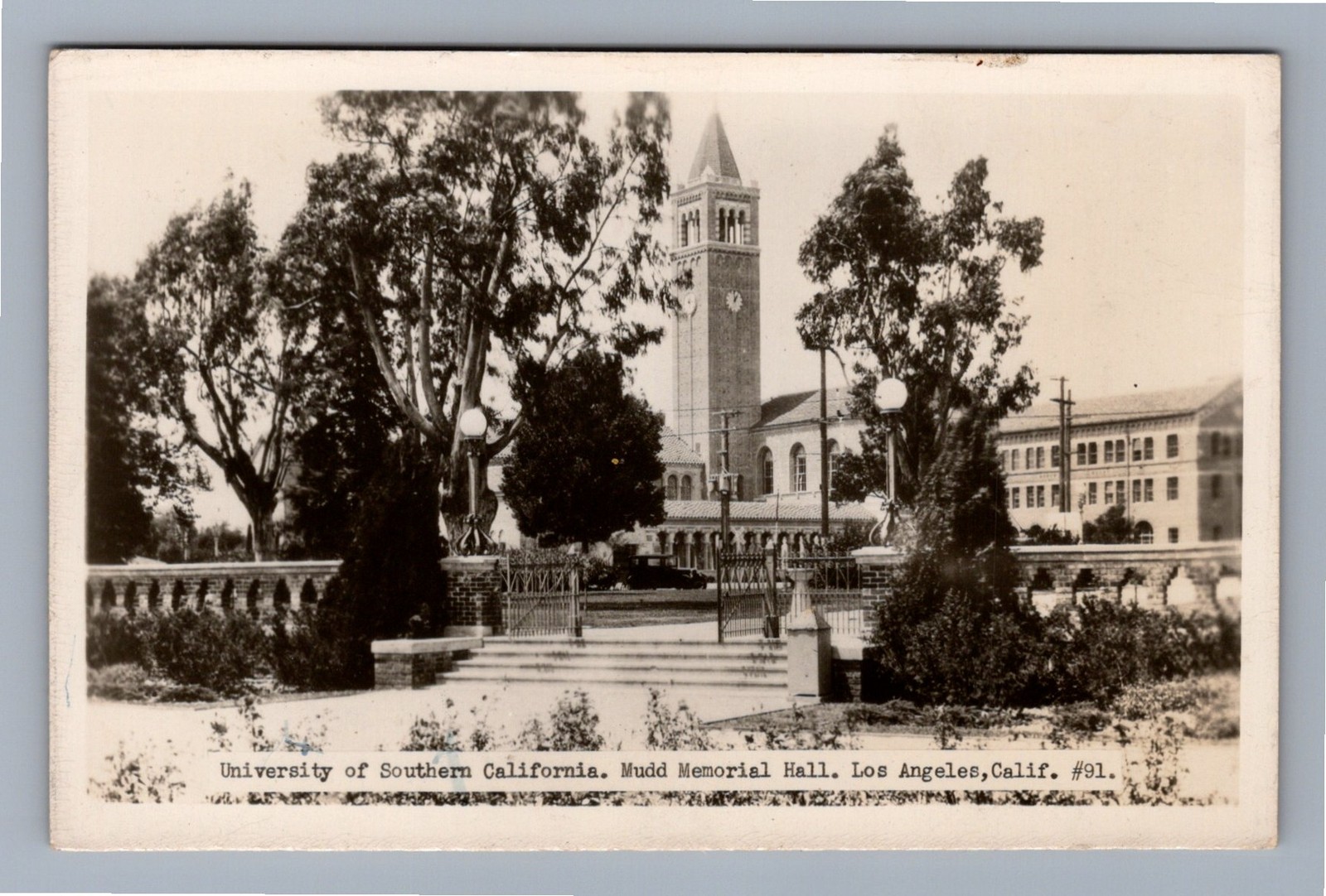 RPPC University of Southern California Mudd Memorial Hall Los Angeles CA #91 RPPC University of Southern California Mudd Memorial Hall Los Angeles CA #91