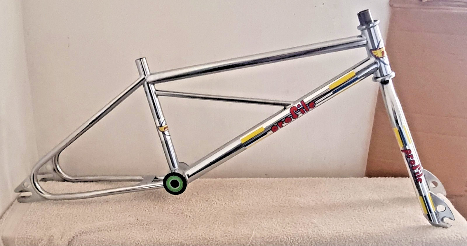 Old School BMX 80s.  PROFILE CHAMP PRO FnF. ORIGINAL CHROME AND NOS OG DECALS.