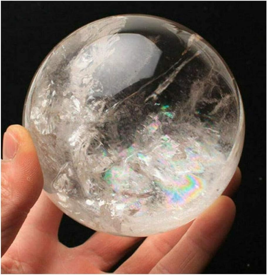 Wixine 1Pcs 35-40Mm Rare Clear Natural Rainbow Large Quartz Crystal Sphere Ball Wixine 1Pcs 35-40Mm Rare Clear Natural Rainbow Large Quartz Crystal Sphere Ball