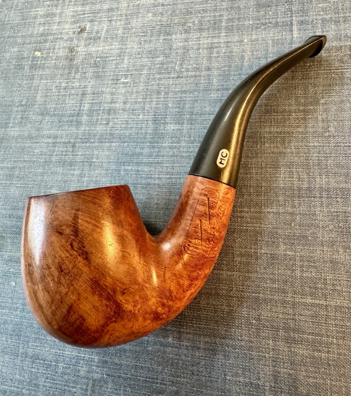 Vtg Mastercraft Custom Made UNSMOKED Estate Pipe Algerian Briar, Made In France