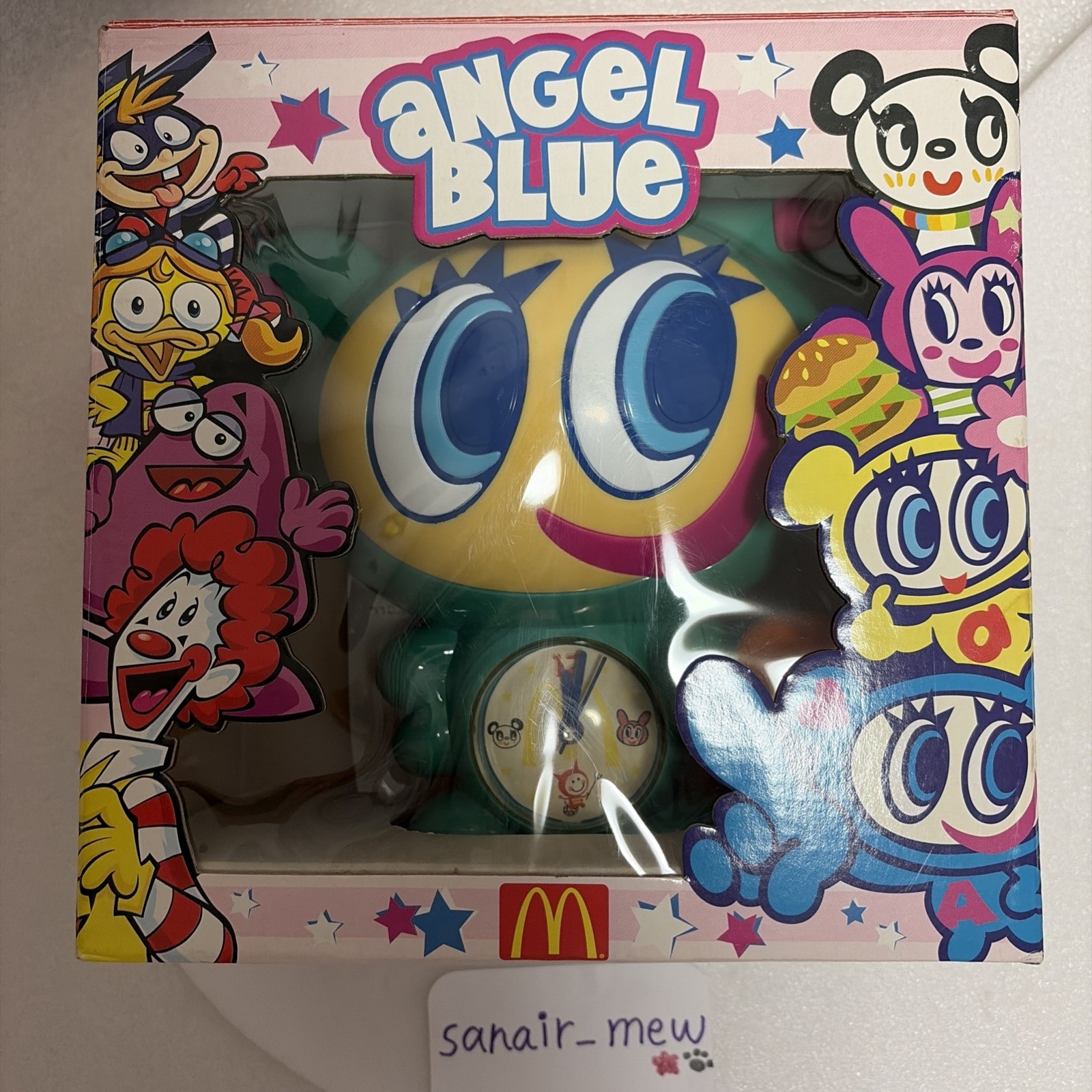 Vintage ANGEL BLUE Nakamura-kun McDonald's Alarm Clock Rare New Sealed 2003