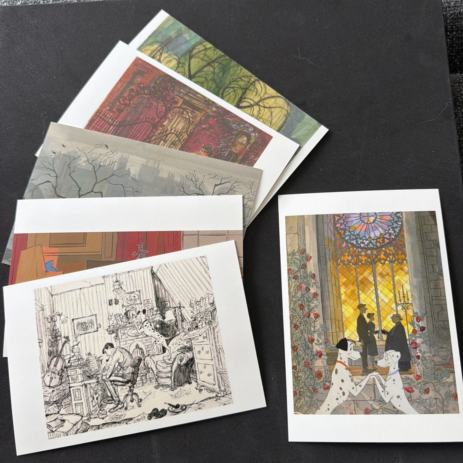 Lot of 6 Postcards One Hundred & One Dalmatians Disney Animated Movie Art
