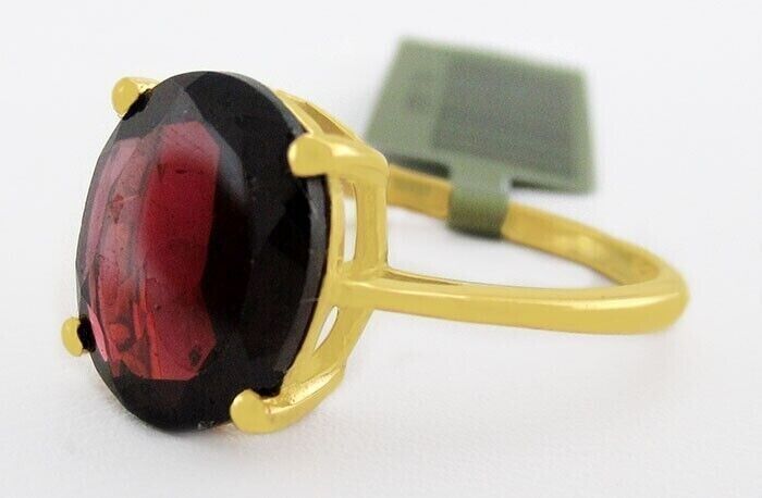 GENUINE 3.53 Cts GARNET RING .925 Sterling Silver - NEW WITH TAG