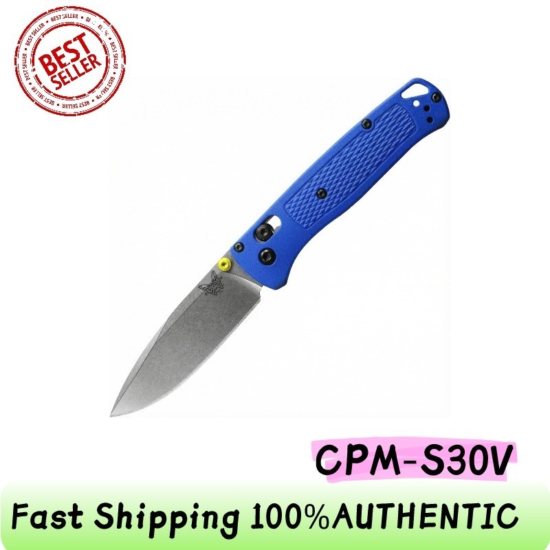 Benchmade CPM-S30V Outdoor Folding Knife Blue Handle Ambidextrous Use