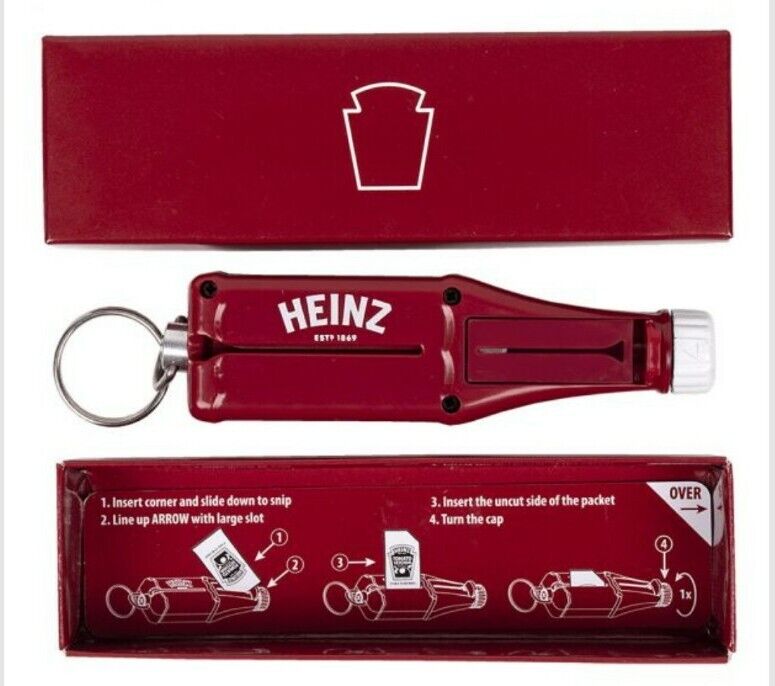 New Heinz Ketchup Packet Roller Keychain Brand New Sealed Key Chain