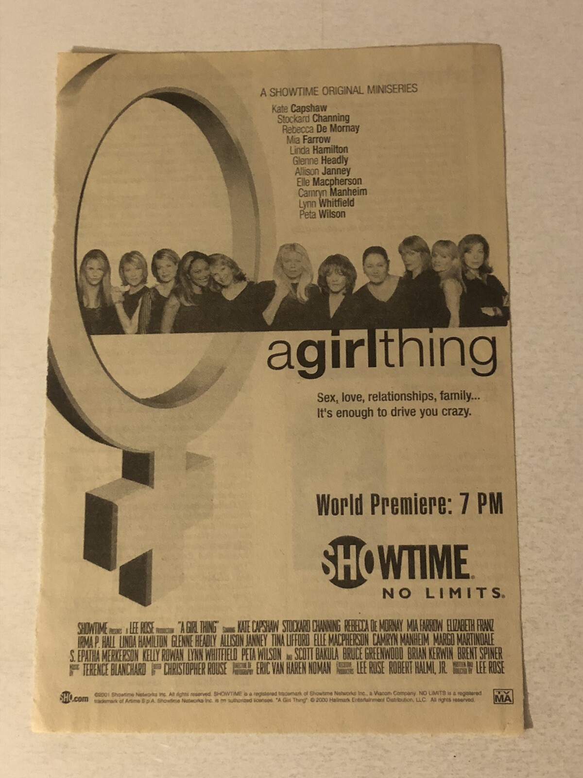 A Girl Thing Vintage Print Ad Allison Janney Mia Farrow Linda Hamilton TPA22
