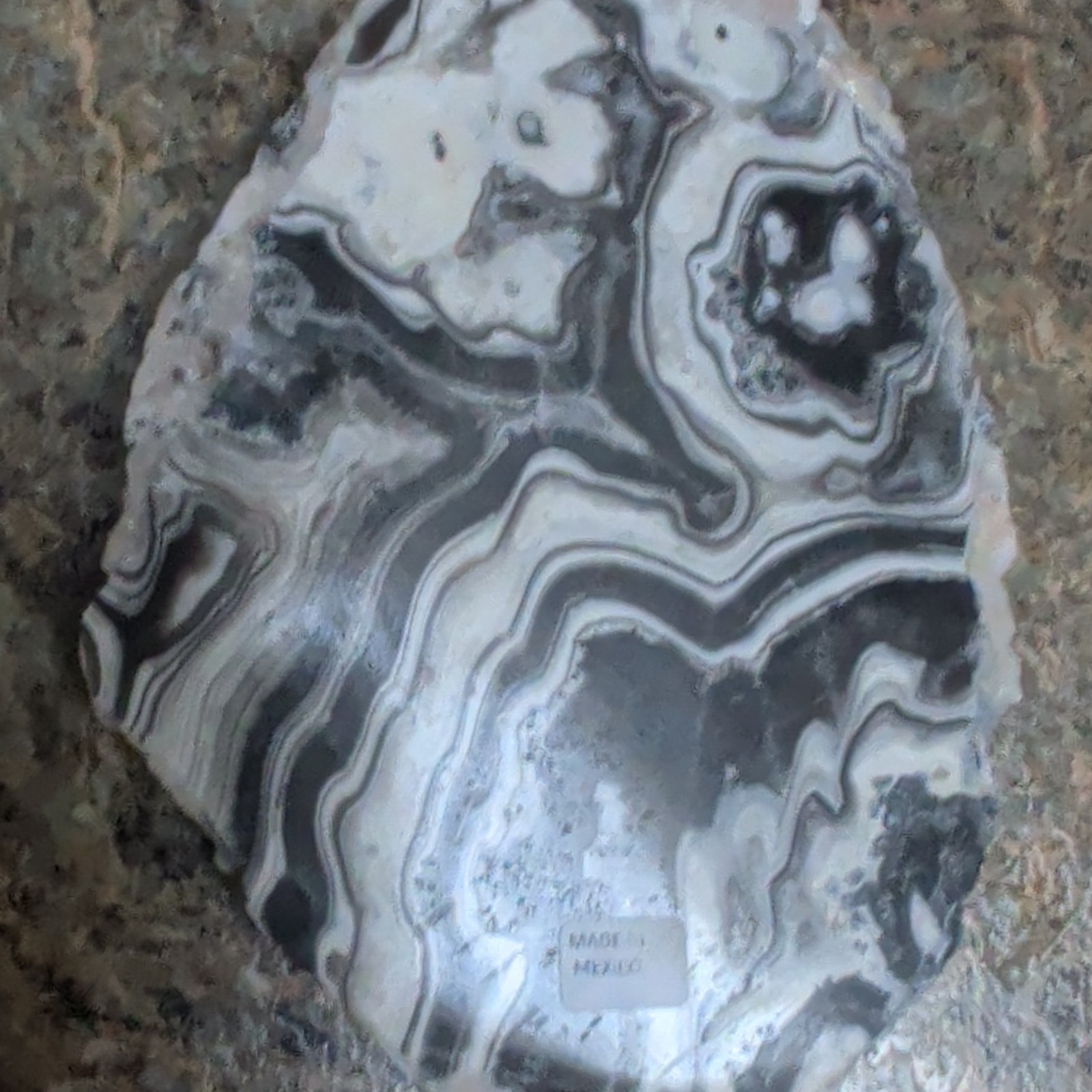 Zebra Calcite Raw Slab 5 inch approx Natural Mineral
